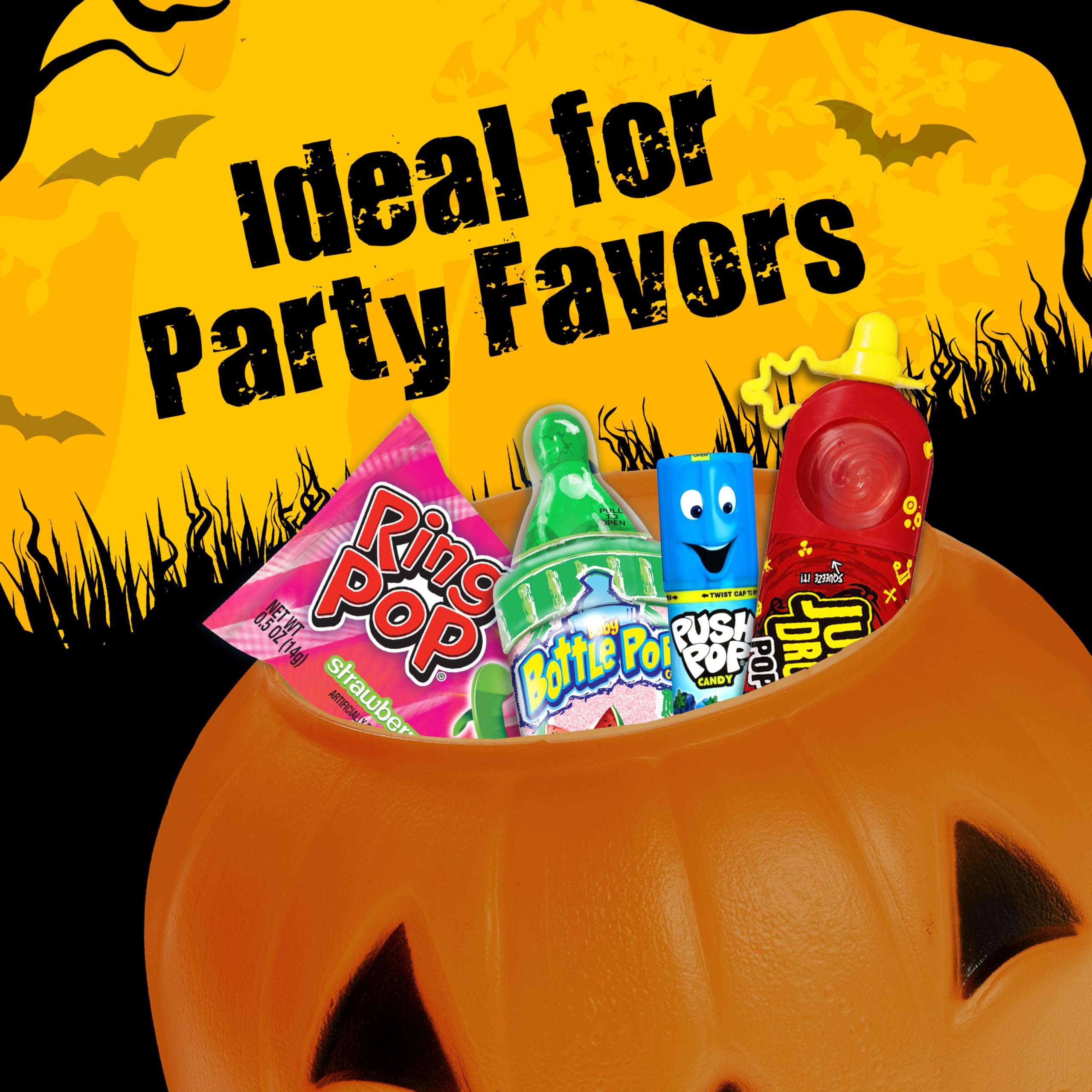 Candy Variety Pack, 18 Count Assorted Lollipops, Bulk Individually Wrapped Ring Pop, Push Pop, Baby Bottle Pop & Juicy Drop, Ideal for Birthdays, Party Favors for Kids & Hard Candy Gifts - Image 7
