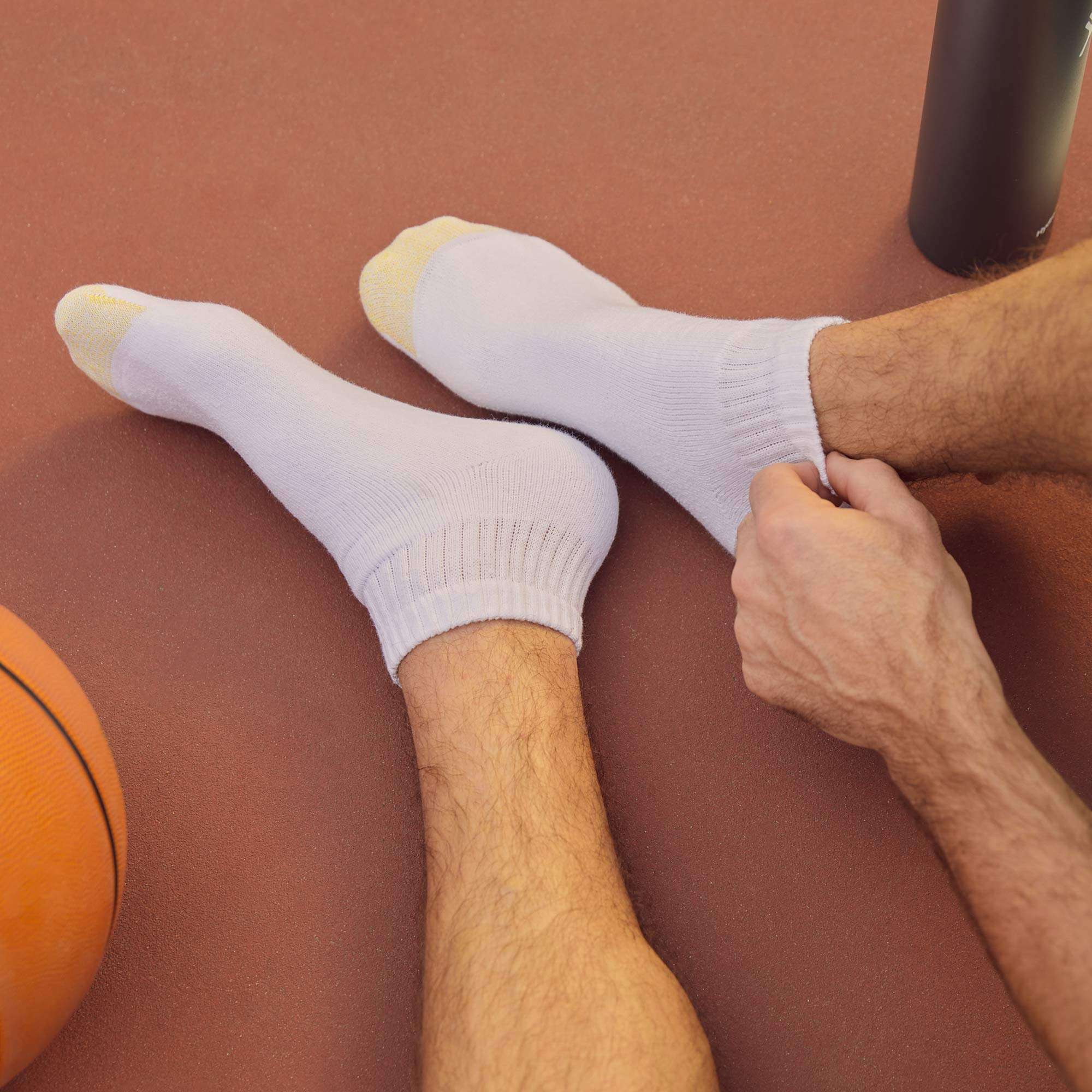 GOLDTOE Men's 656P Cotton Ankle Athletic Socks, Multipairs - Image 5