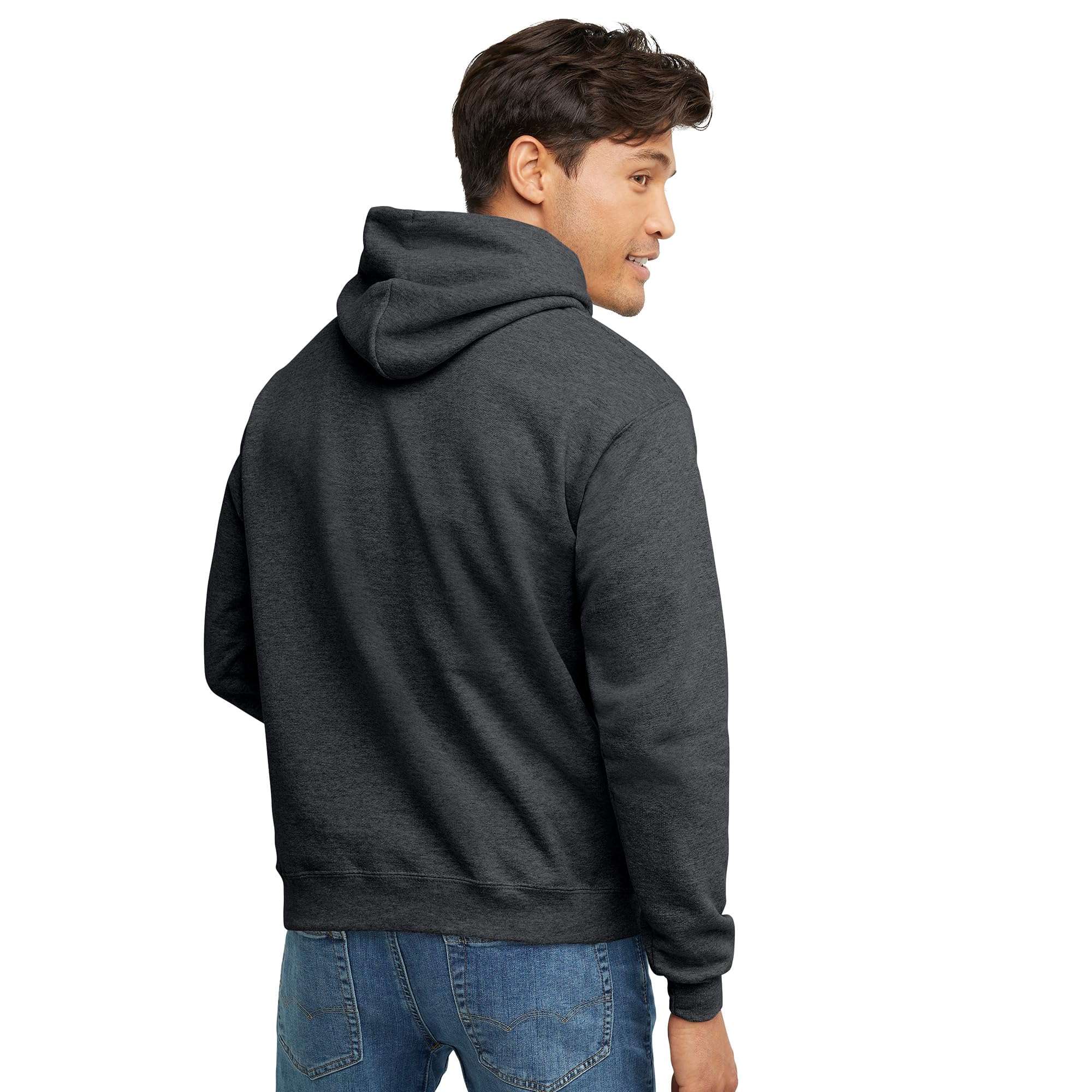 Hanes EcoSmart Hoodie, Midweight Fleece, Pullover Hooded Sweatshirt for Men - Image 3