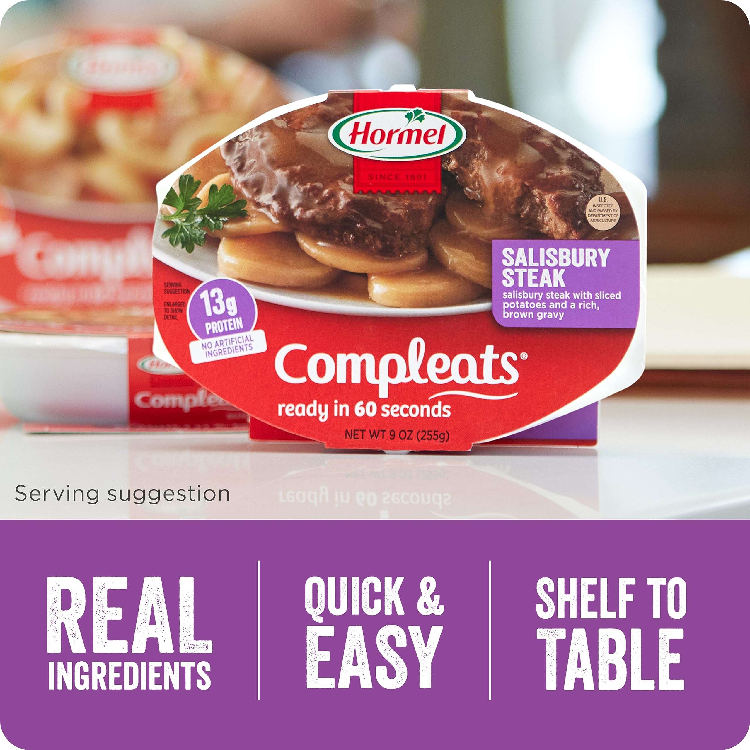 HORMEL COMPLEATS Salisbury Steak Microwave Tray, 9 oz. (6 Pack) - Image 4