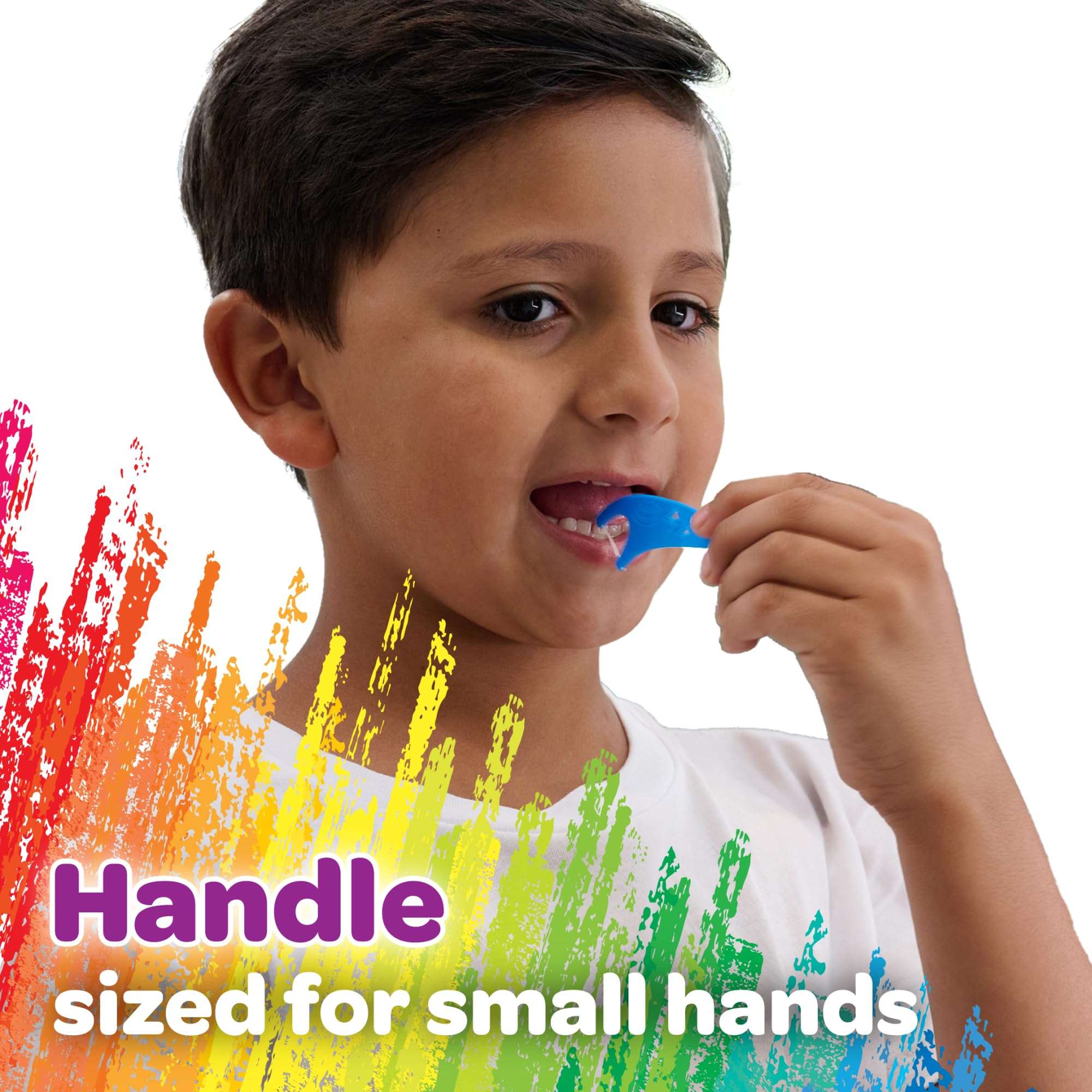 GUM Crayola Kids Flossers with Fluoride - Designed for Little Hands - Fun Grape Flavor - Easy to Use Kids Floss Picks for Children Ages 3+, 75 Count (Pack of 6) - Image 5