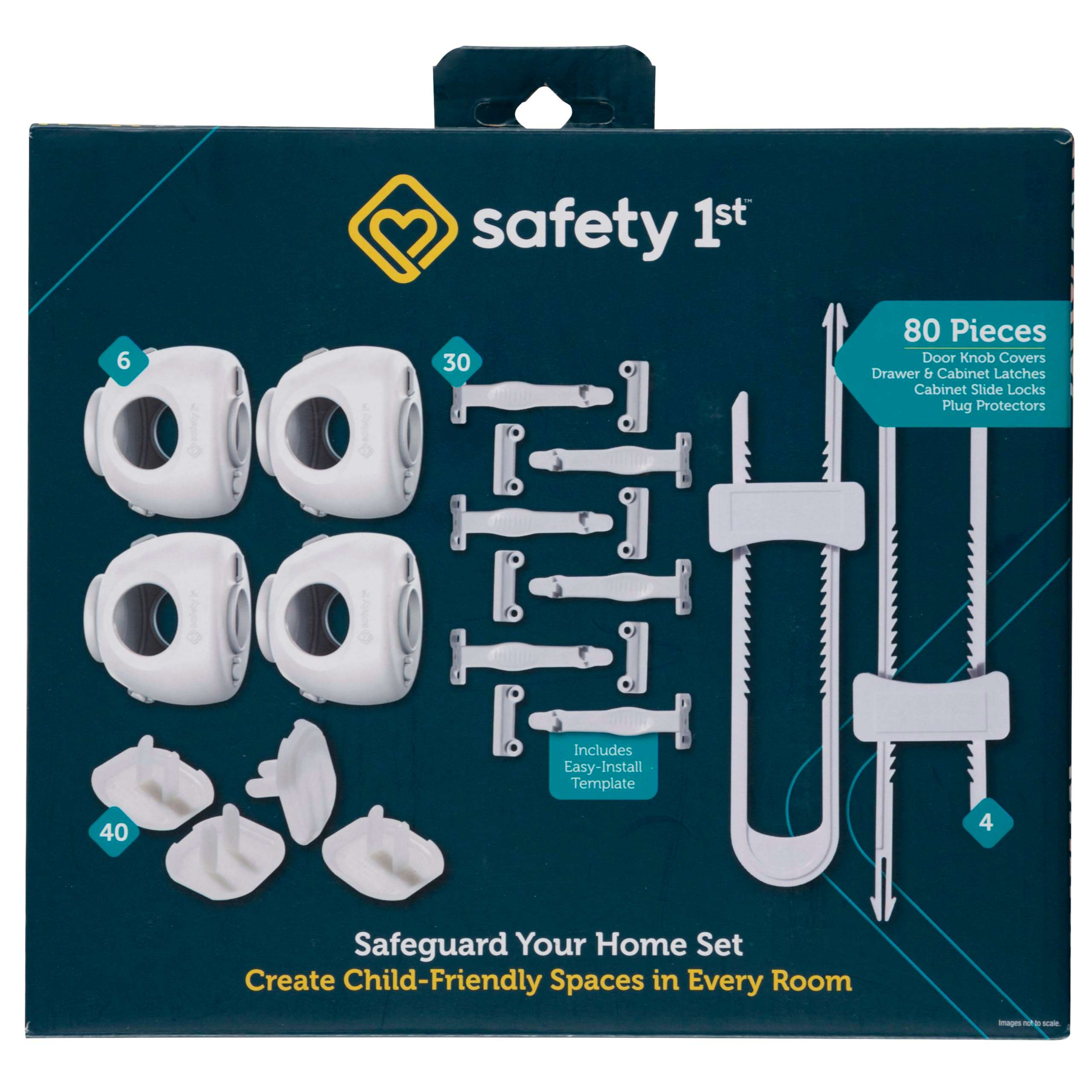 Safety 1st Home Safeguarding and Childproofing Set (80 Pcs), White - Image 1