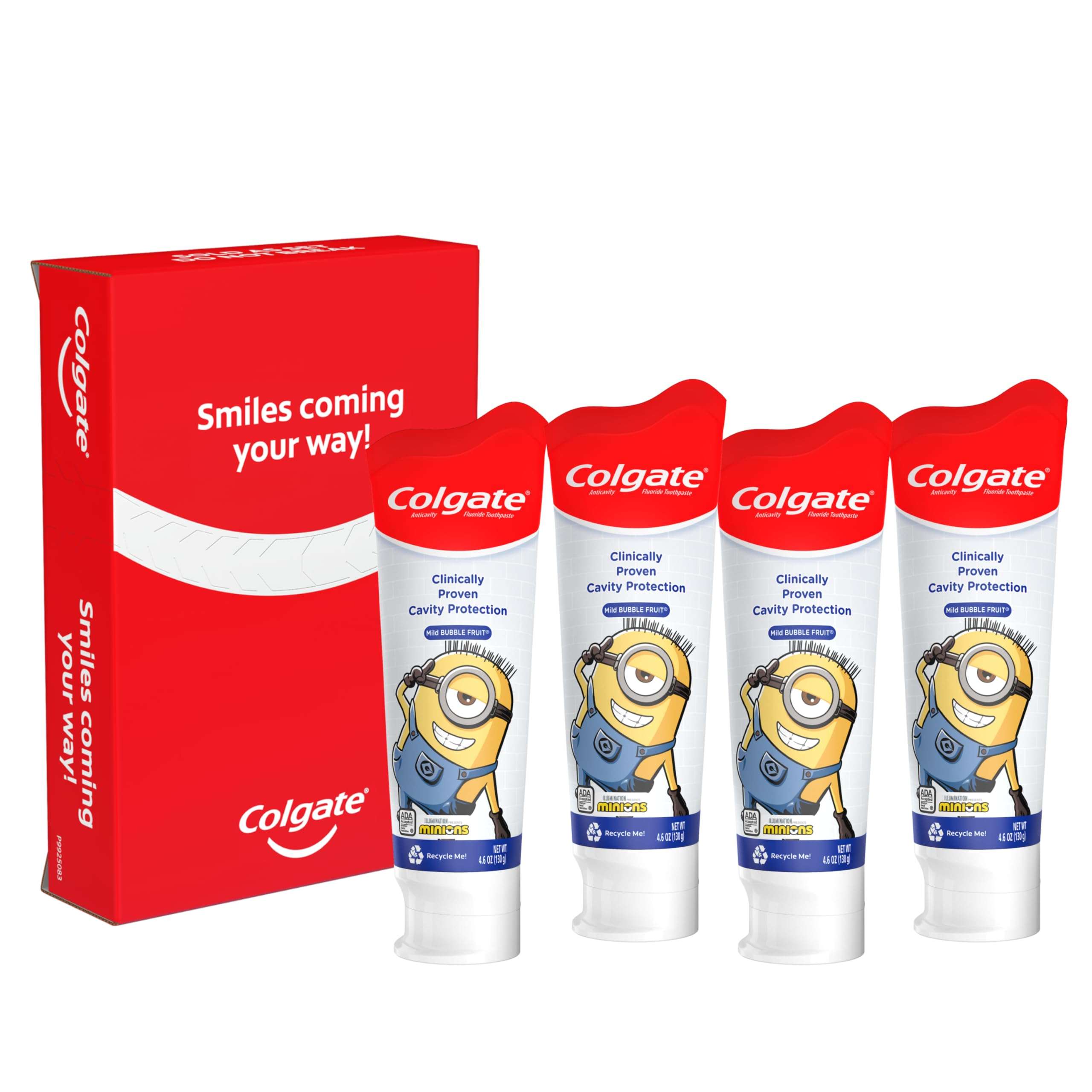 Colgate Kids Toothpaste with Anticavity Fluoride, Minions, ADA-Accepted Fluoride Toothpaste, 4.6 Ounce Tube, 4 Pack - Image 8