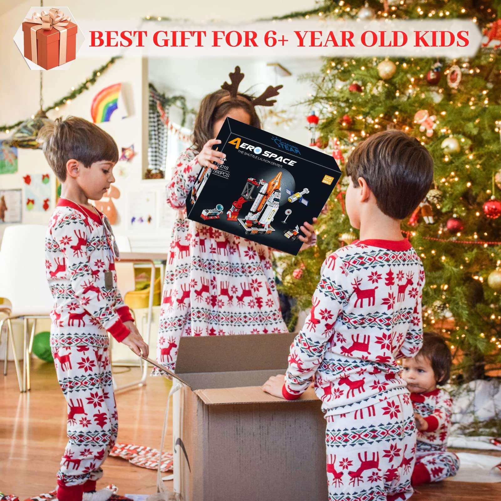Space Exploration Shuttle Toys for 6 7 8 9 10 11 12 Year Old Boys 12-in-1 STEM Aerospace Building Kit Toy with Heavy Transport Rocket and Launcher Best Gifts for 6-12 Year Old Boys (566 PCS) - Image 7