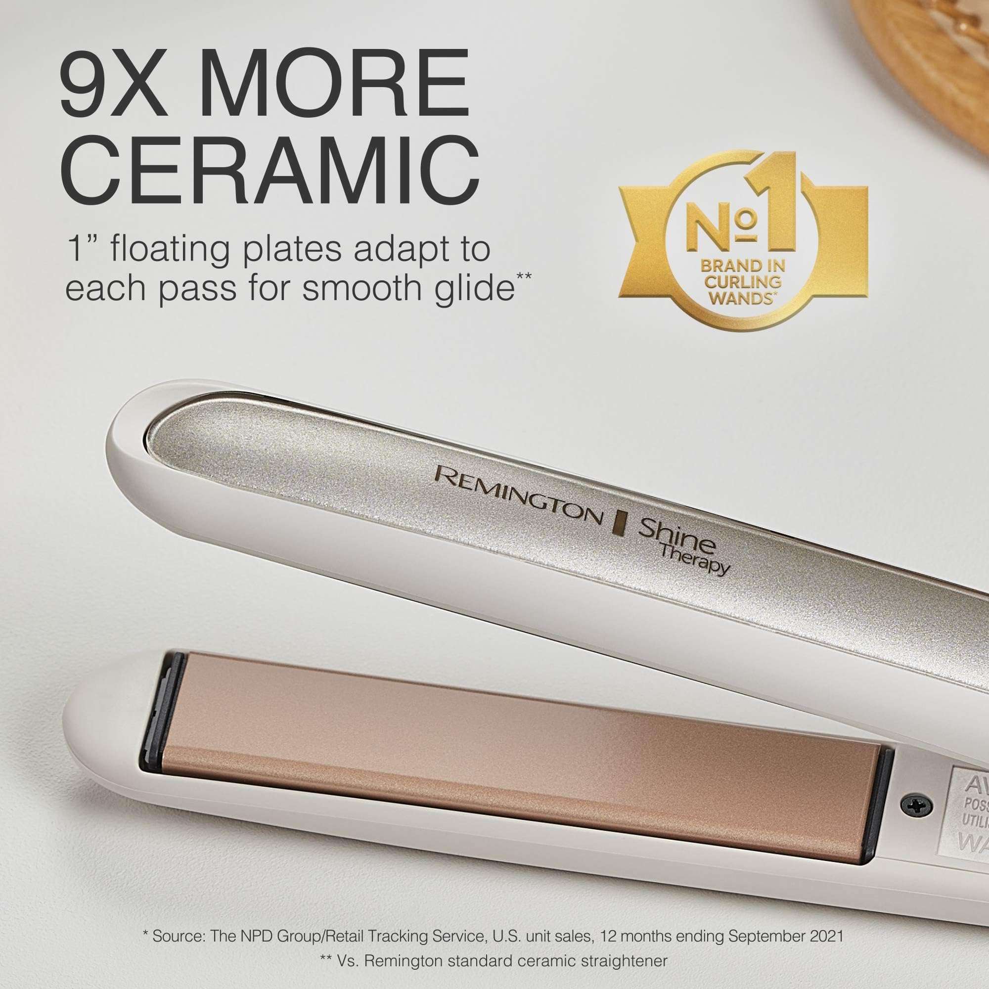 Remington Shine Therapy 1 inch Hair Straightener Iron, Flat Iron Infused with Argan Oil & Keratin, Professional Ceramic Flat Iron for Less Frizz, Shines and Smooth, Styling Tools - Image 7