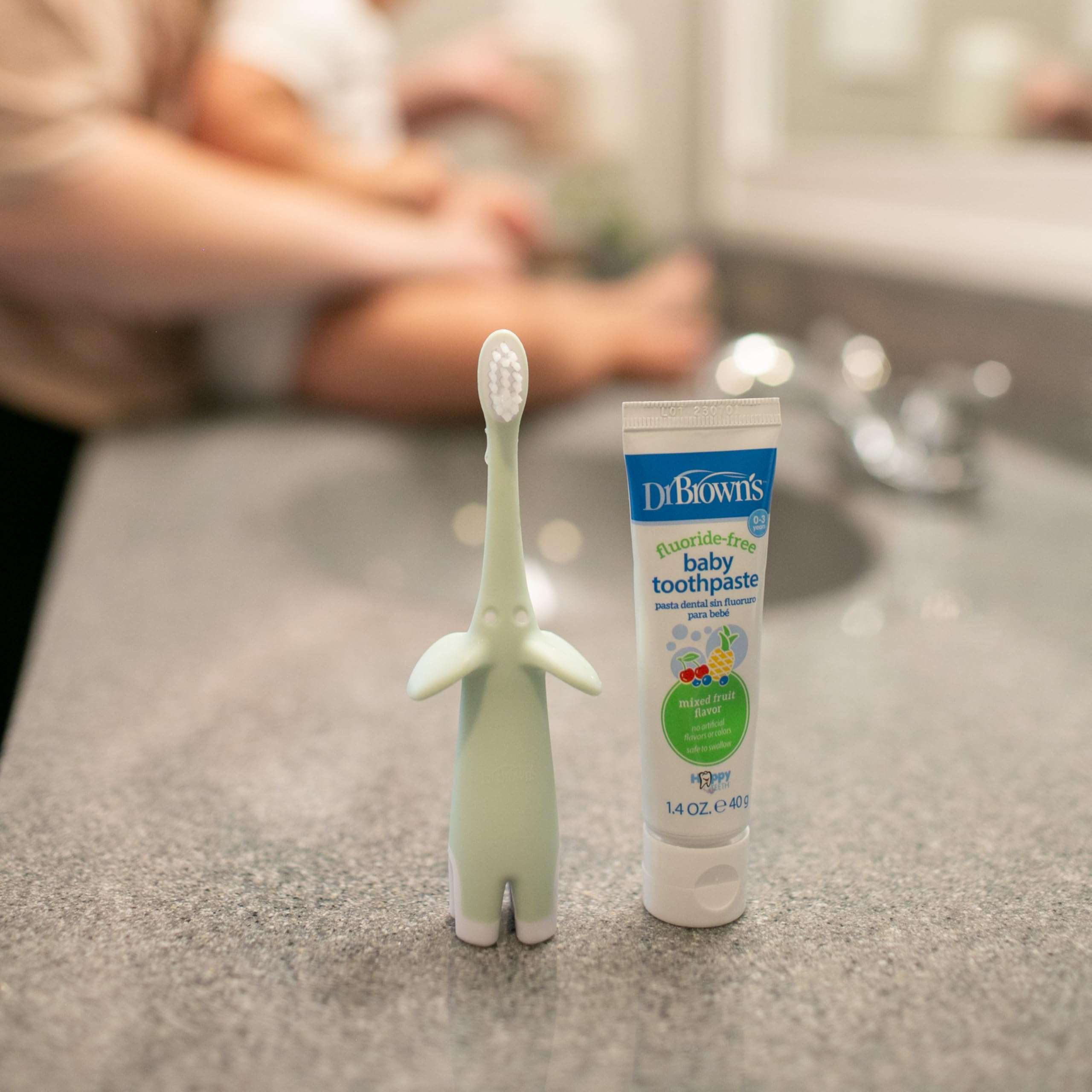 Dr. Brown's Infant-to-Toddler Toothbrush, Elephant, Mint, 0-3 Years - Image 16