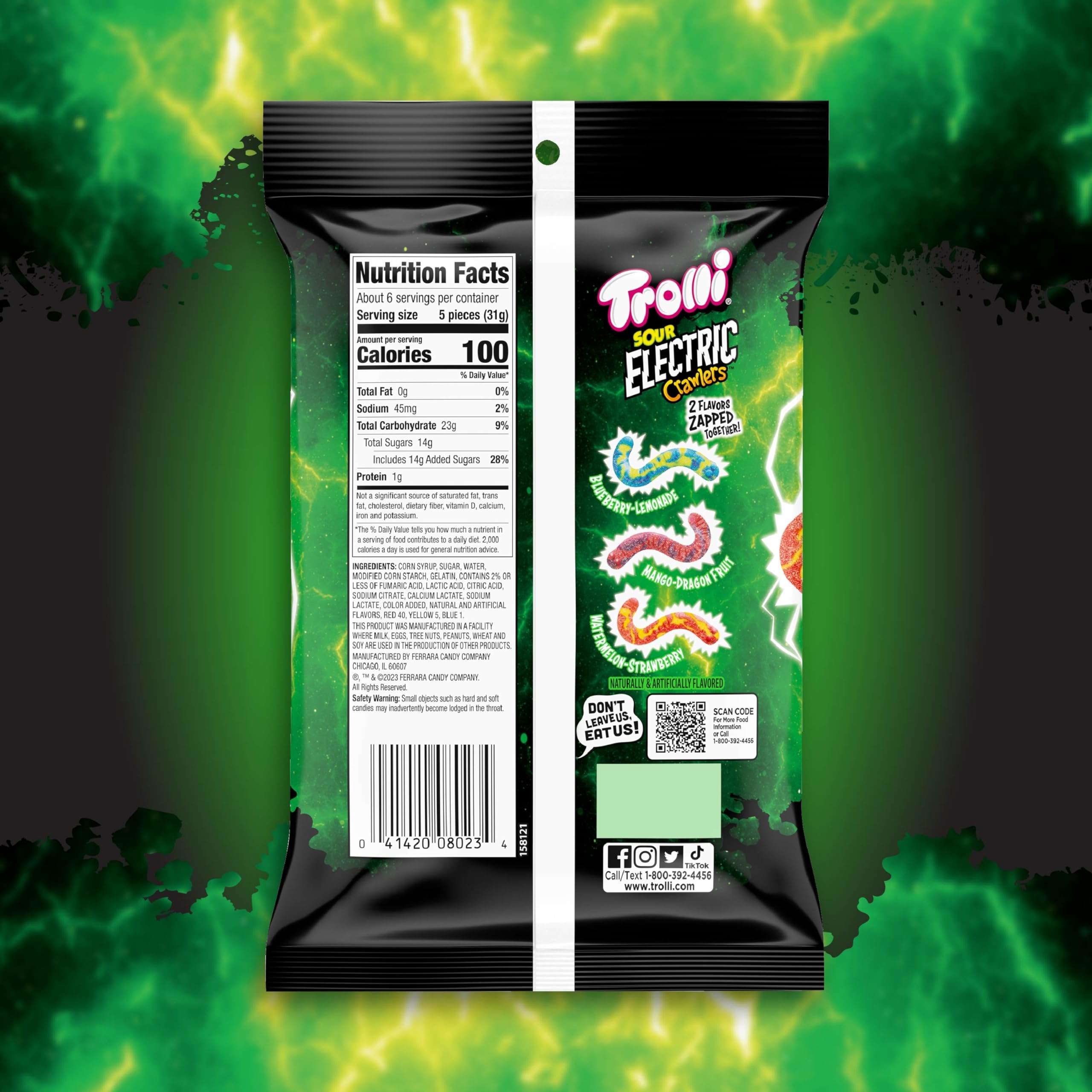 Trolli Electric Crawlers Candy, 6.3 Ounce Bag - Image 2