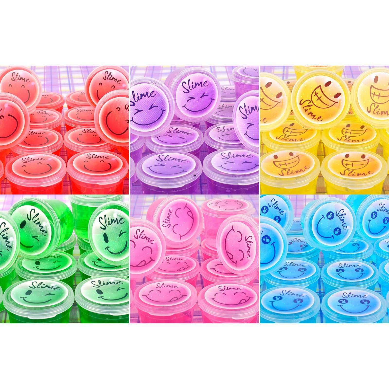 120 Pack for Kids Clear Crystal Bulk Slime Kit, Smiling Slime Color Box, Slime Kit for Girls and Boys, Stress Relief Kids Slime Kits for Toddlers, Classroom Reward, Valentine's Day Party Supplies - Image 7