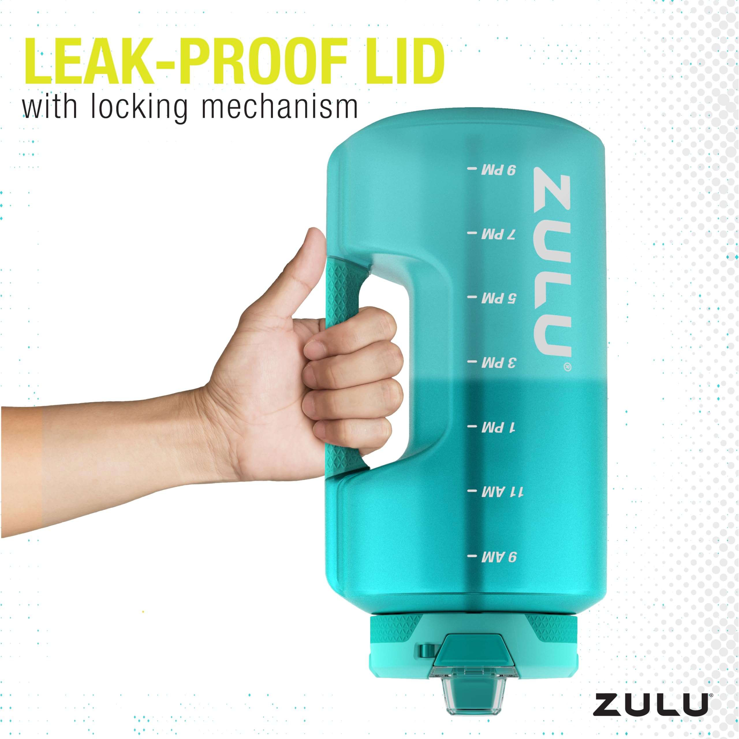 Zulu Goals Gallon 128oz Large Water Bottle Jug with Time Marker & Handle for All Day Hydration | Silicone Soft Straw with Locking Leak-Proof Lid | For Gym, Camping, Workout, and Outdoors | Aquaviva - Image 5