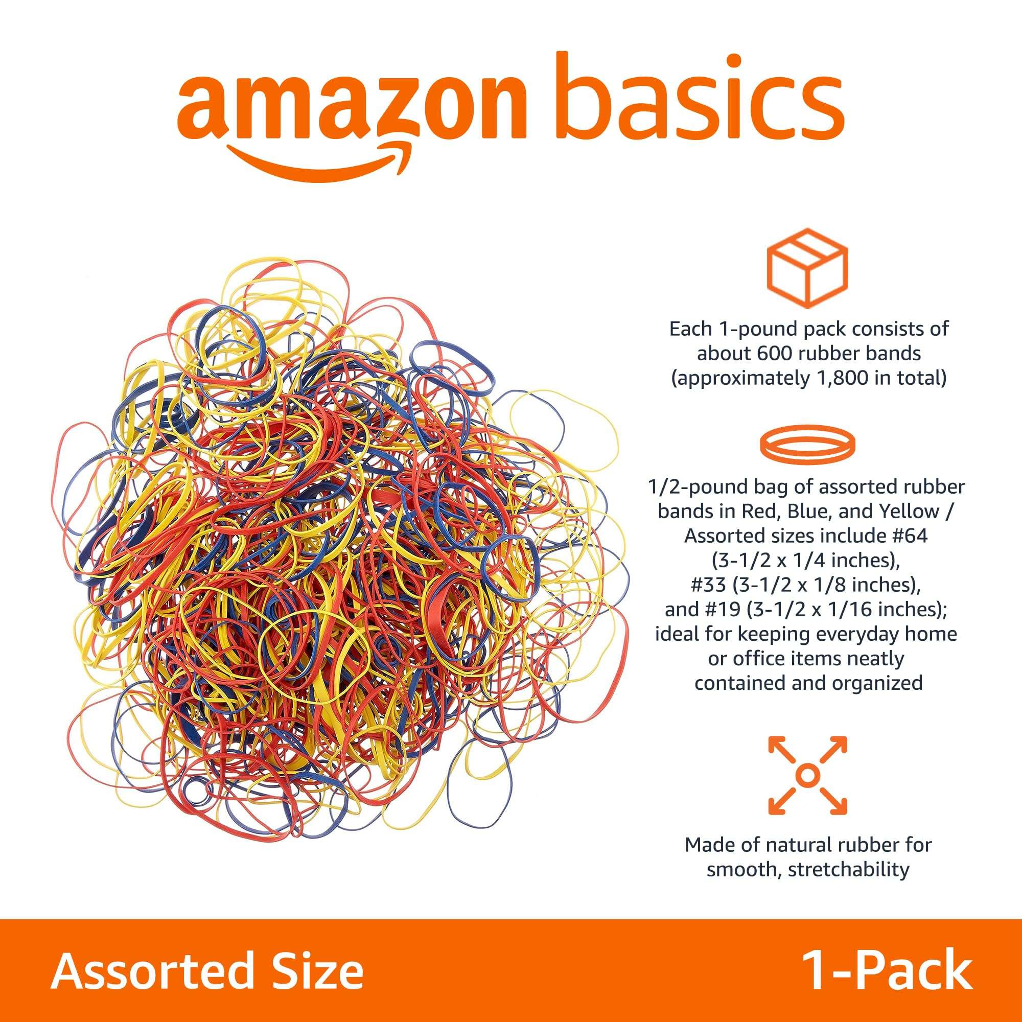 Amazon Basics Assorted Size and Color Rubber Bands, 0.5 lb. - Image 4