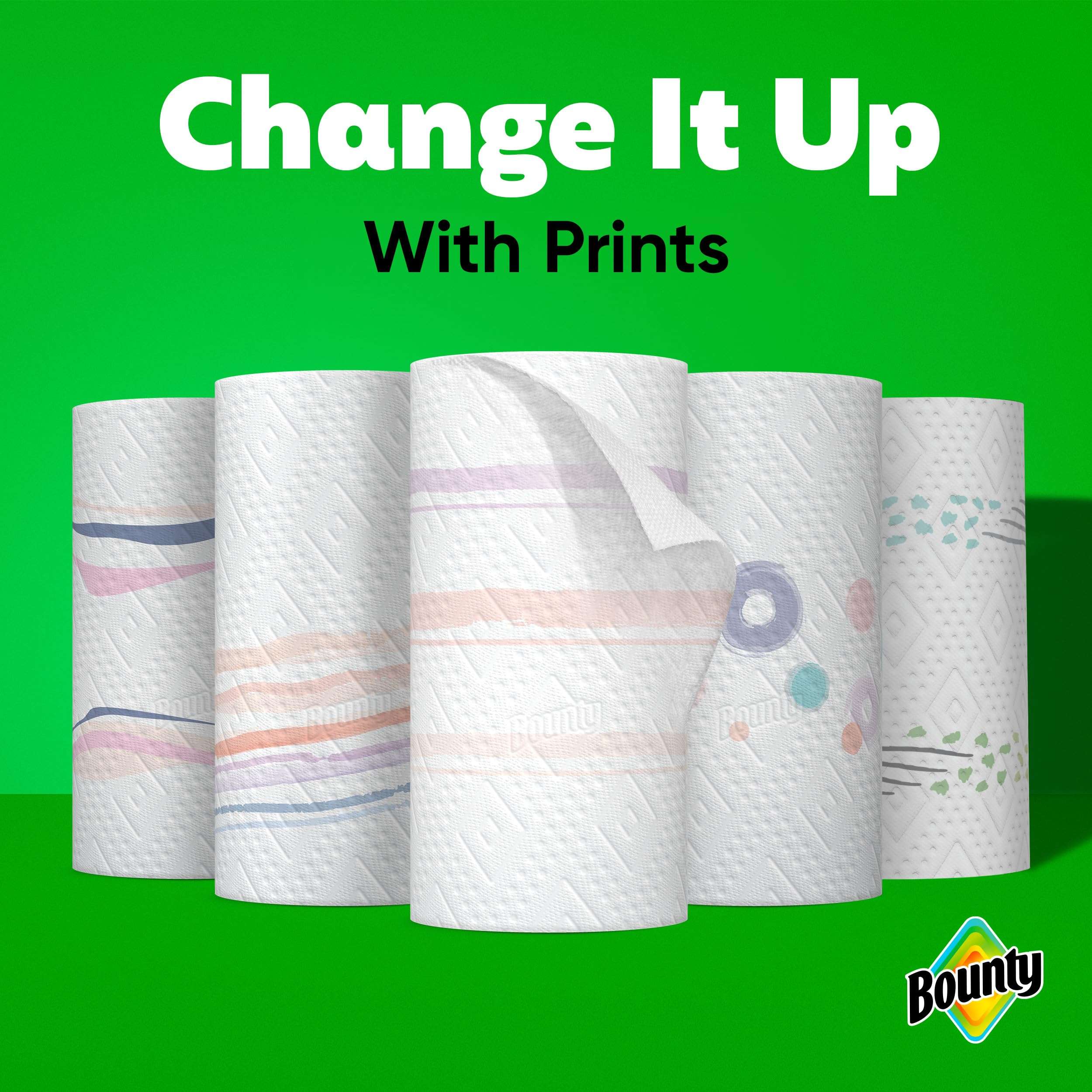 Bounty Select-A-Size Paper Towels, Prints, 2 Triple Rolls = 6 Regular Rolls - Image 11