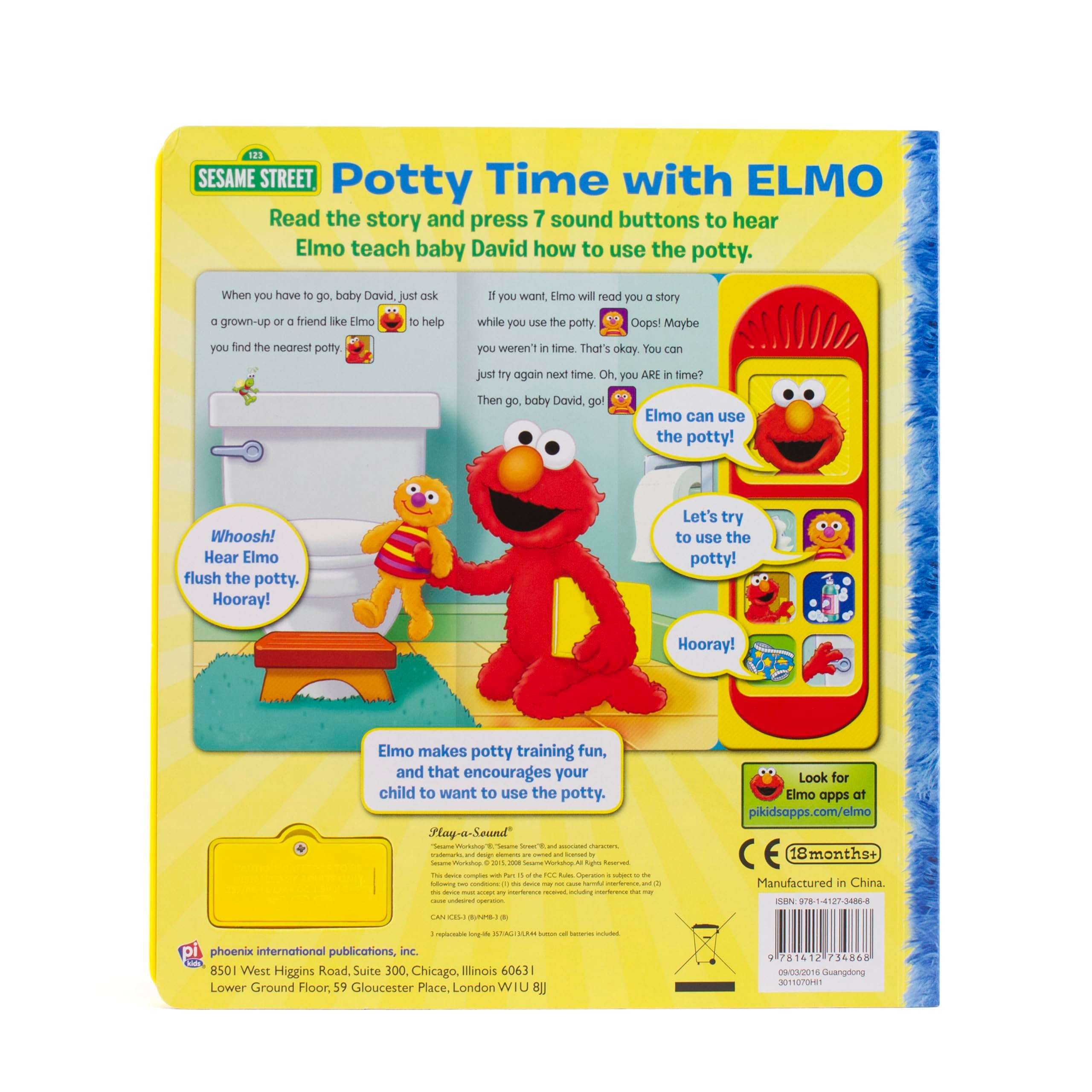Sesame Street - Potty Time with Elmo - Potty Training Sound Book - PI Kids - Image 2