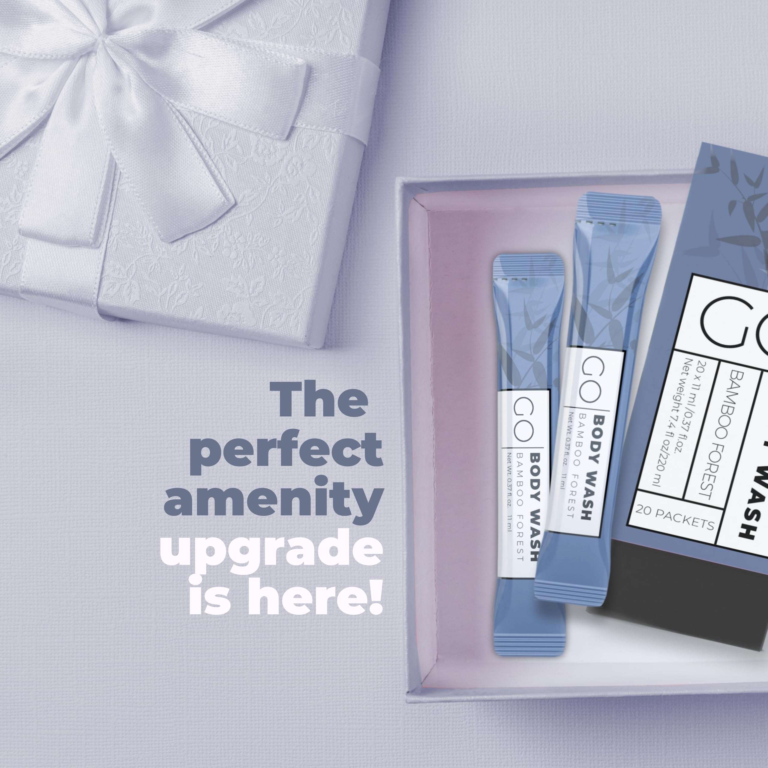 Go Essentials Travel Size Body Wash Packets – Single-use amenity. Airline Friendly. 40 cartons (800 packets). - Image 6