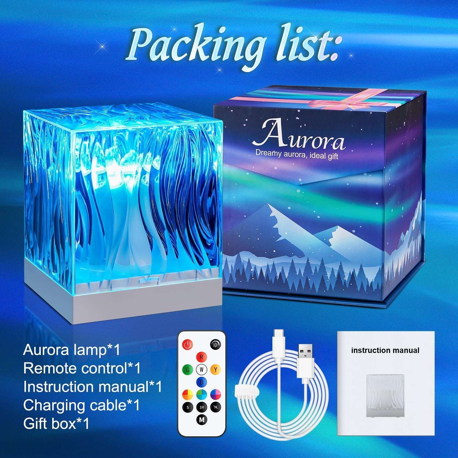 Northern Lights Projector Birthday Gifts for Teen Girls,18 Colors Aurora Light Projector,Dimmable Ambient Mood Lighting for Bedroom Lights,Remote Ocean Light Projector,Purple Lamp Purple Room Decor - Image 8