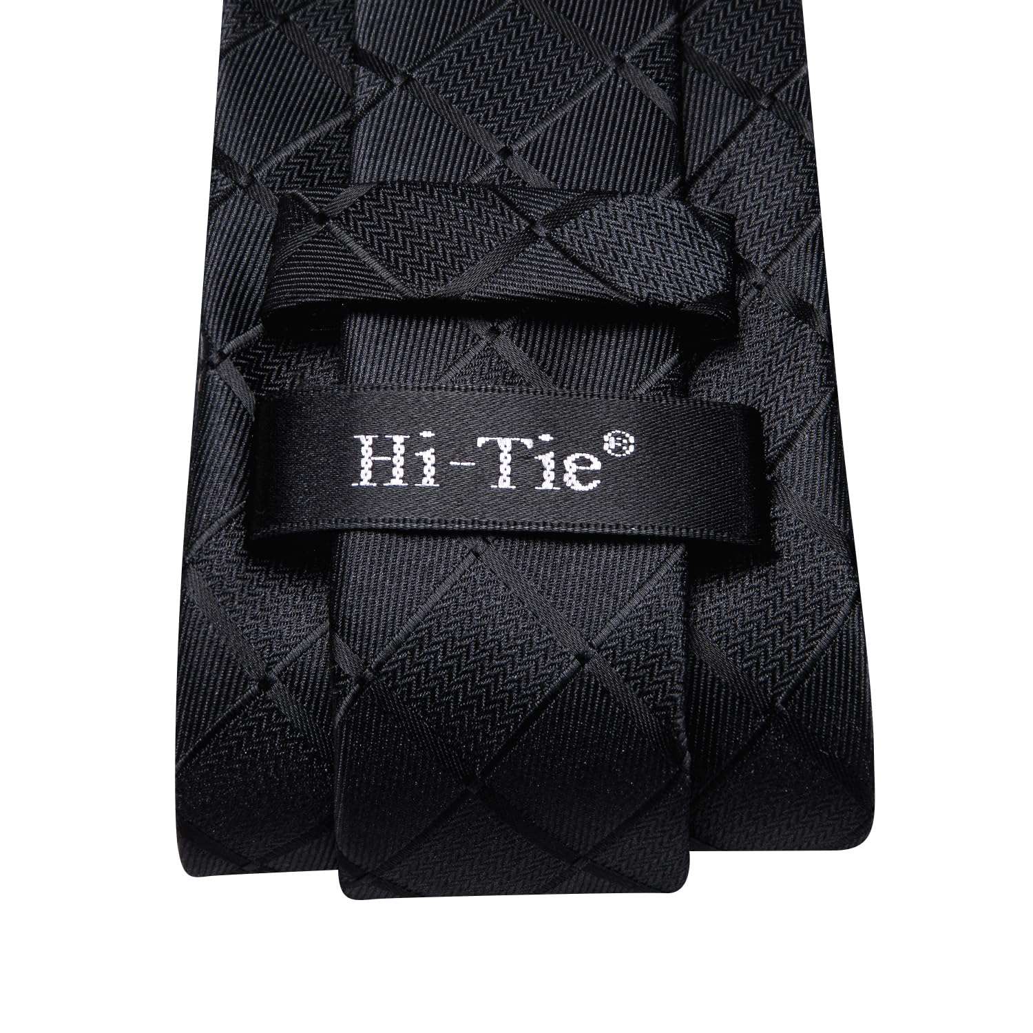 Hi-Tie Mens Plaid Ties Classic Paisley Necktie with Handkerchief Cufflinks Set Business Stripe Tie - Image 5