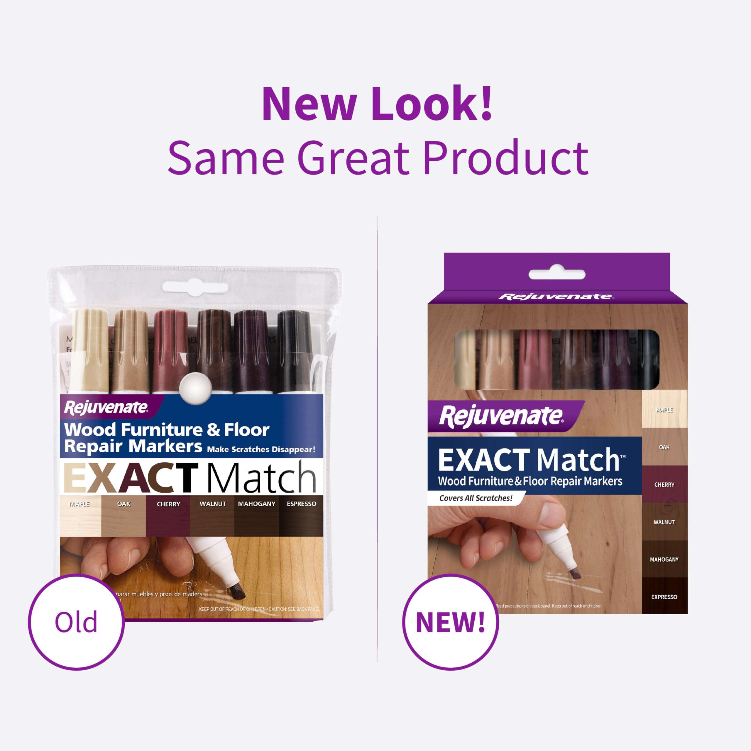 Rejuvenate Exact Match Wood Furniture & Floor Repair Markers, 6 Count, Brown Markers Cover All Scratches, Scuffs And Damage To Wood Furniture And Flooring - Image 3