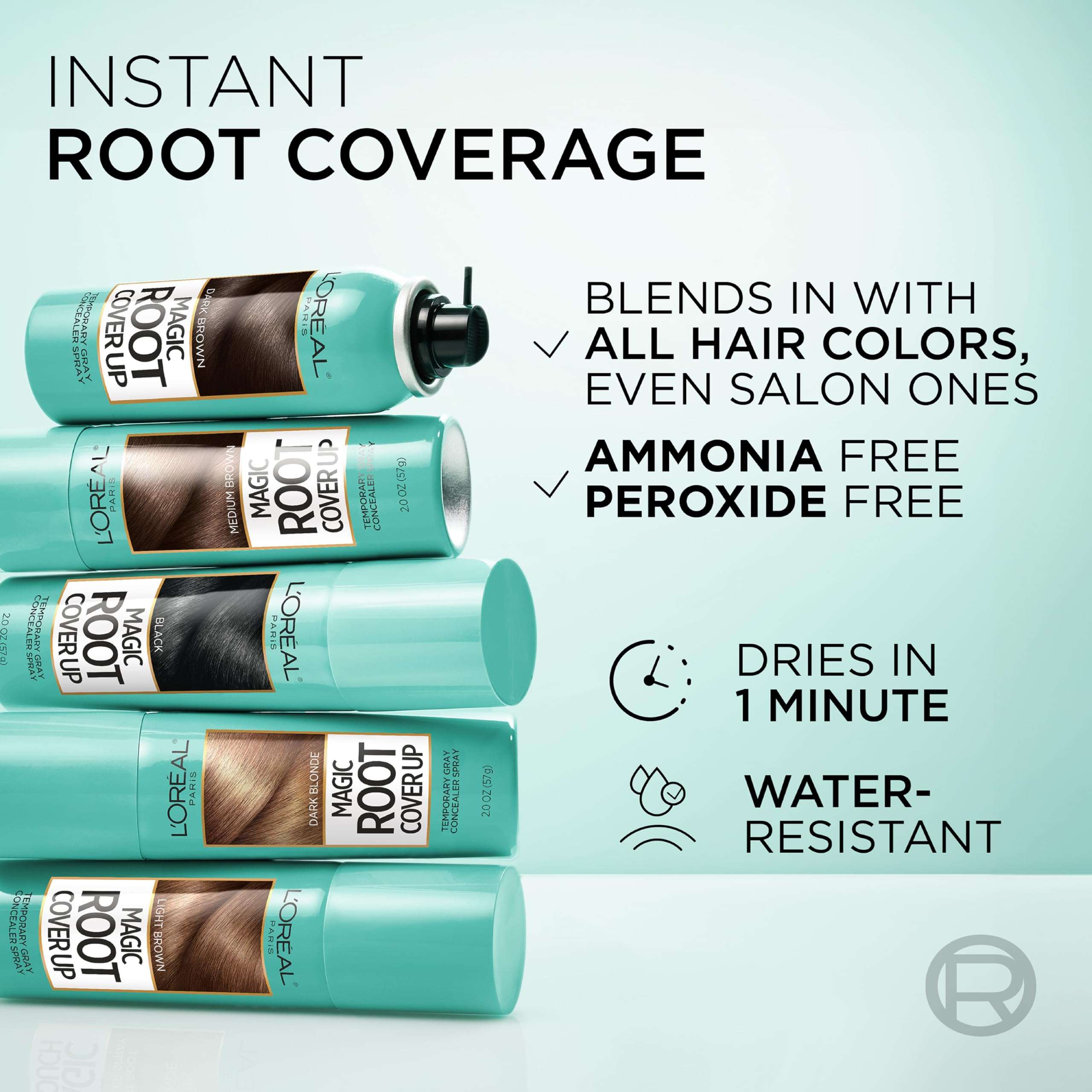 L'Oreal Paris Root Cover Up Temporary Gray Concealer Spray Dark Brown 2 Oz (Pack of 2) (Packaging May Vary) - Image 6