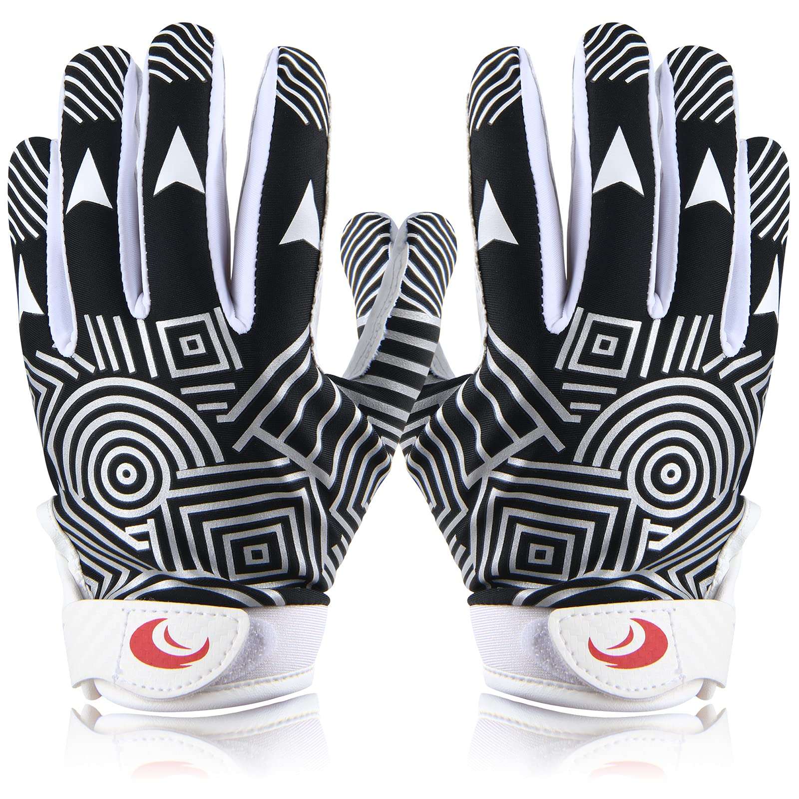 SPOMAT Youth Football Gloves Kids Silicone Grip Receiver Gloves with Super Stick Ability for Best Game Experience - Image 2