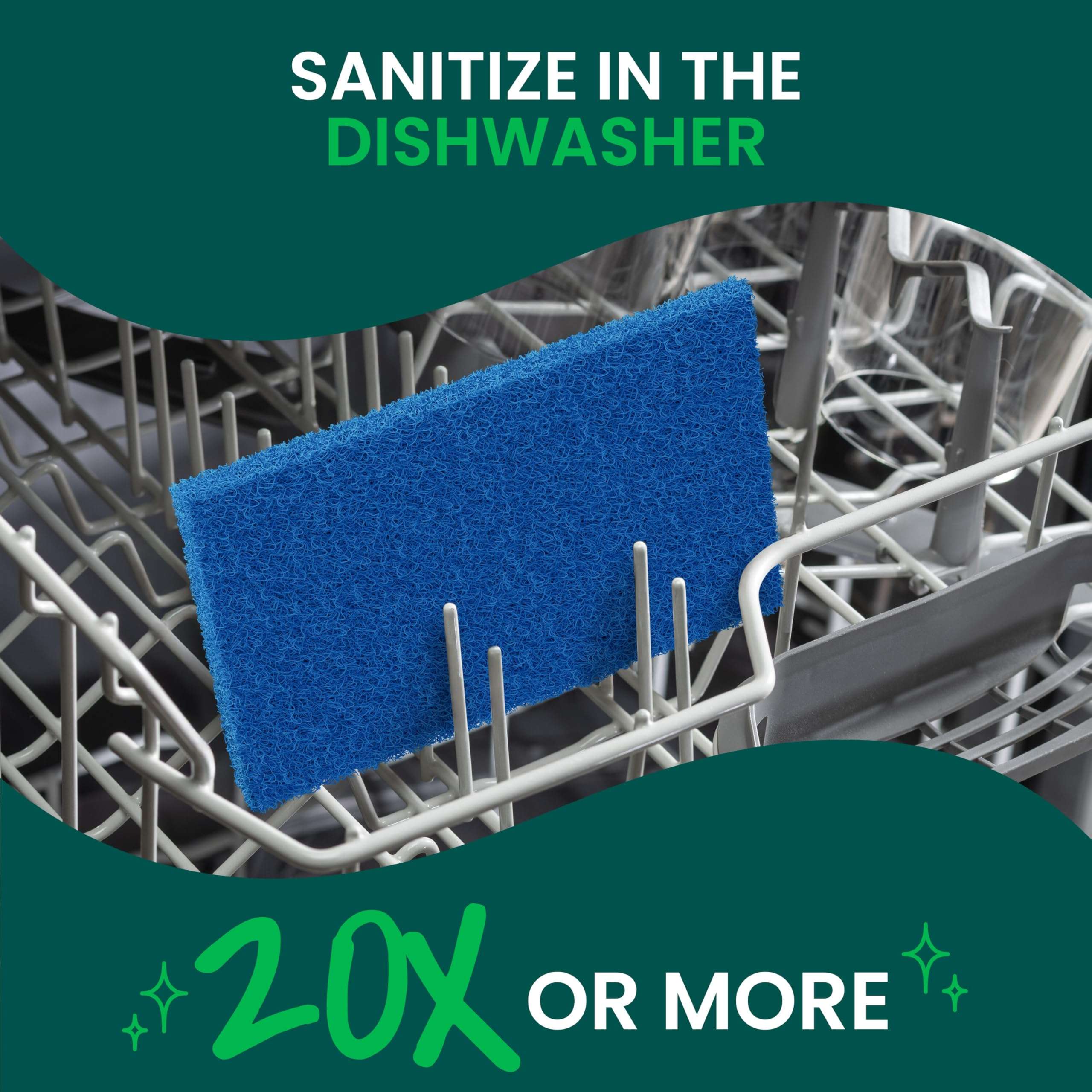 Scotch-Brite Zero Scratch Scouring Pad, Effective + Gentle Dish Scrubber for Household Cleaning, 3 Scrub Pads for Dishes, Nonstick Pots and Pans, Glass, Tubs, Showers, Reusable & Durable - Image 8