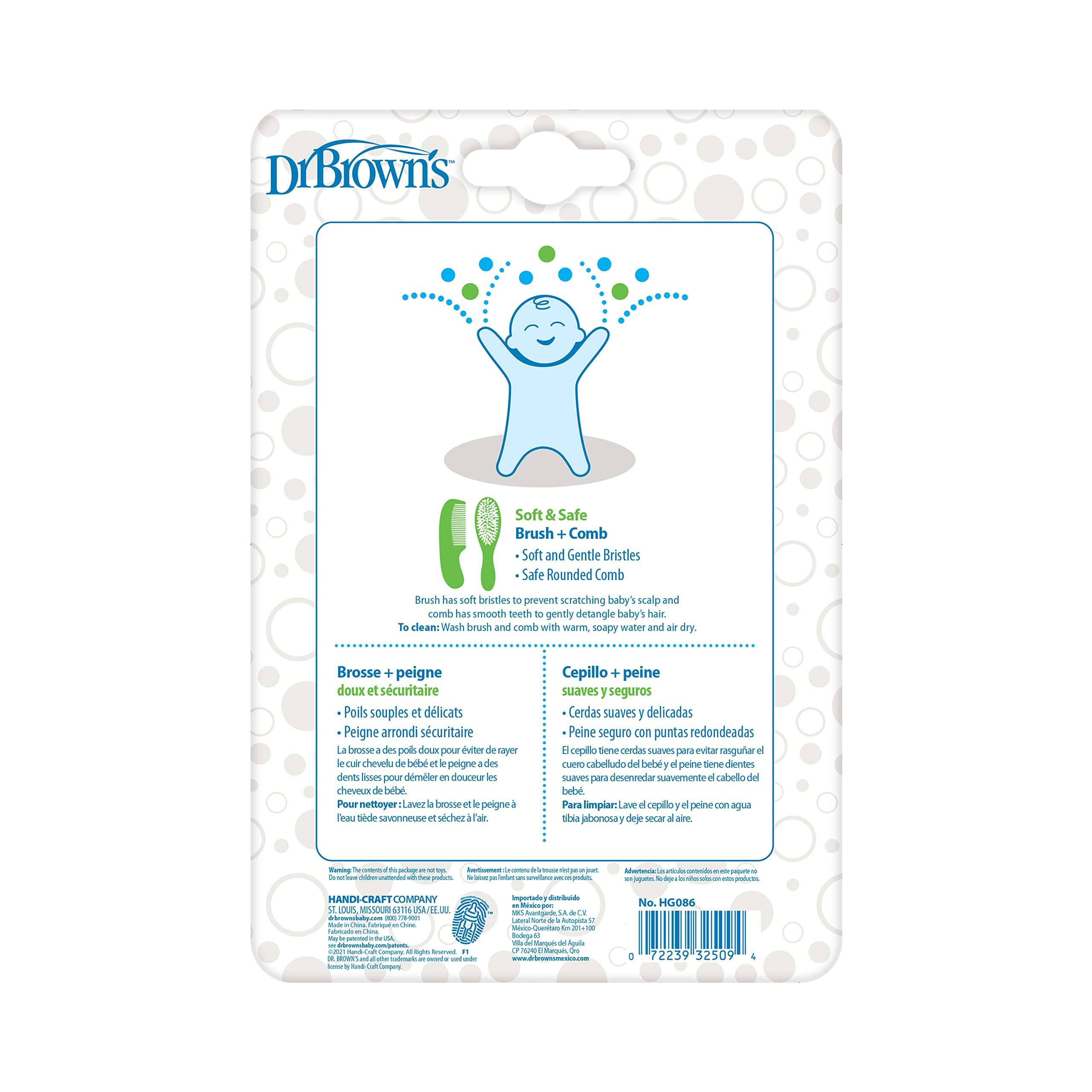 Dr. Brown's Soft and Safe Baby Brush + Comb - Image 4