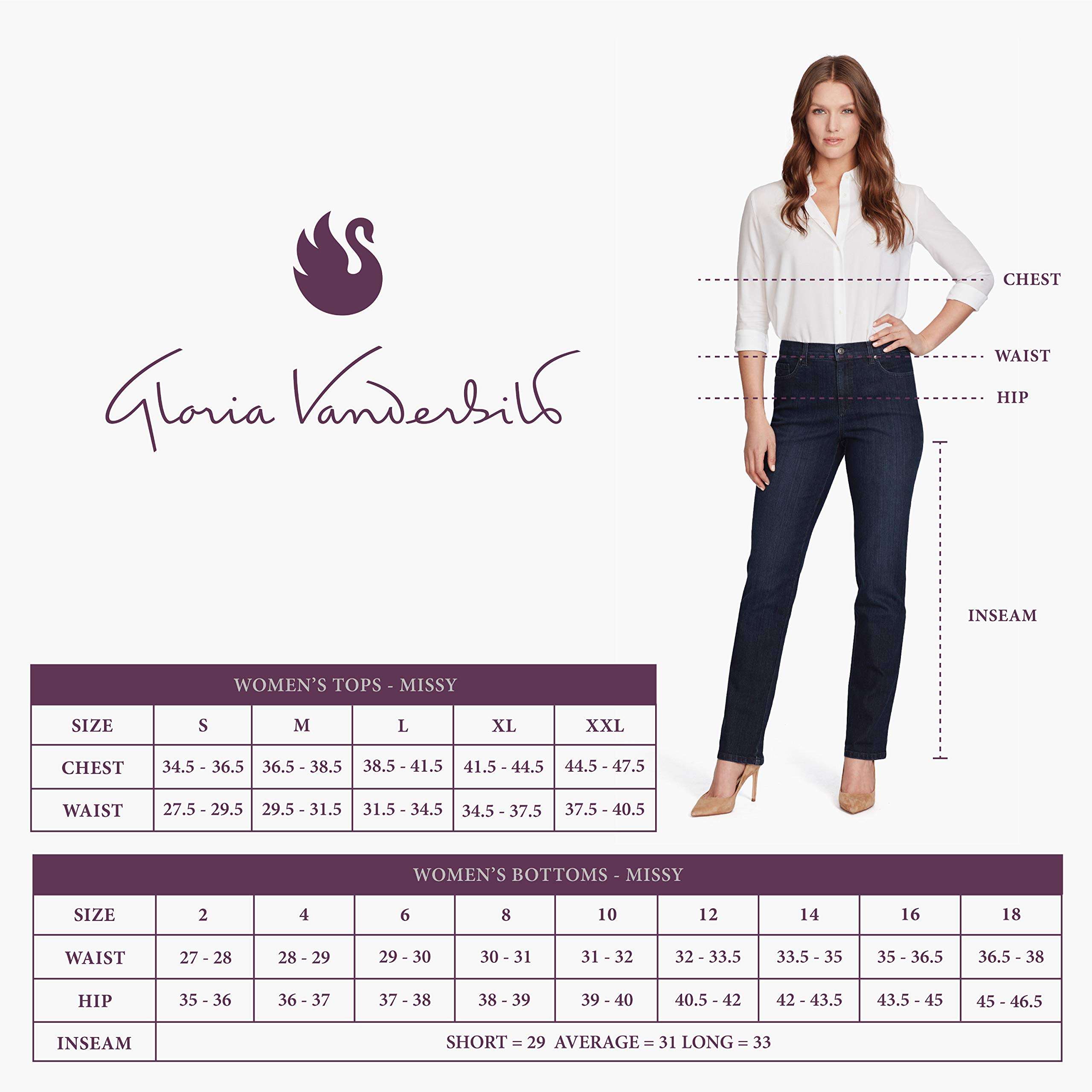 Gloria Vanderbilt Women's Amanda Classic High Rise Tapered Jean Standard - Image 4