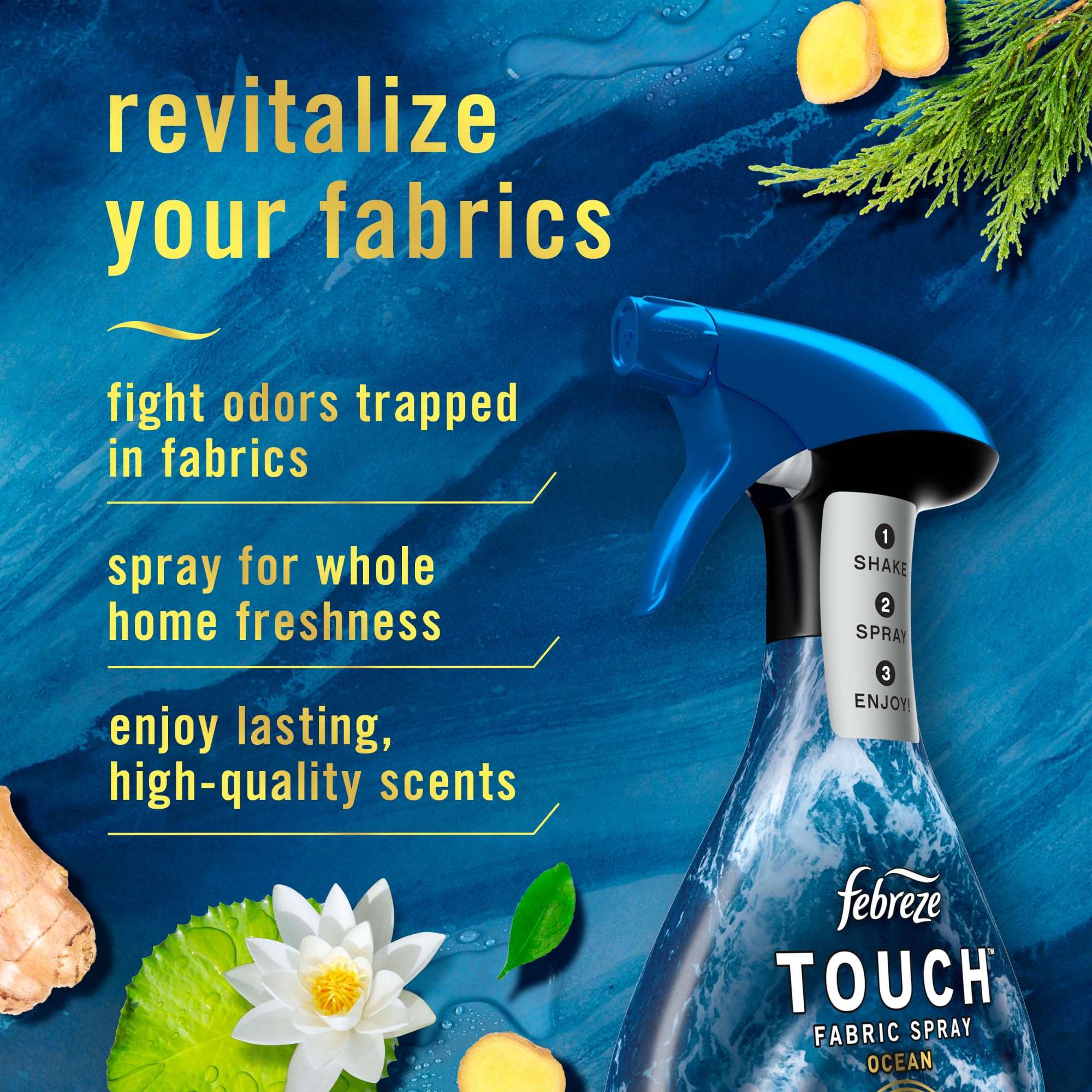 Touch Fabric Spray, Ocean & Mountain, 16.9 oz, Pack of 2 - Image 2