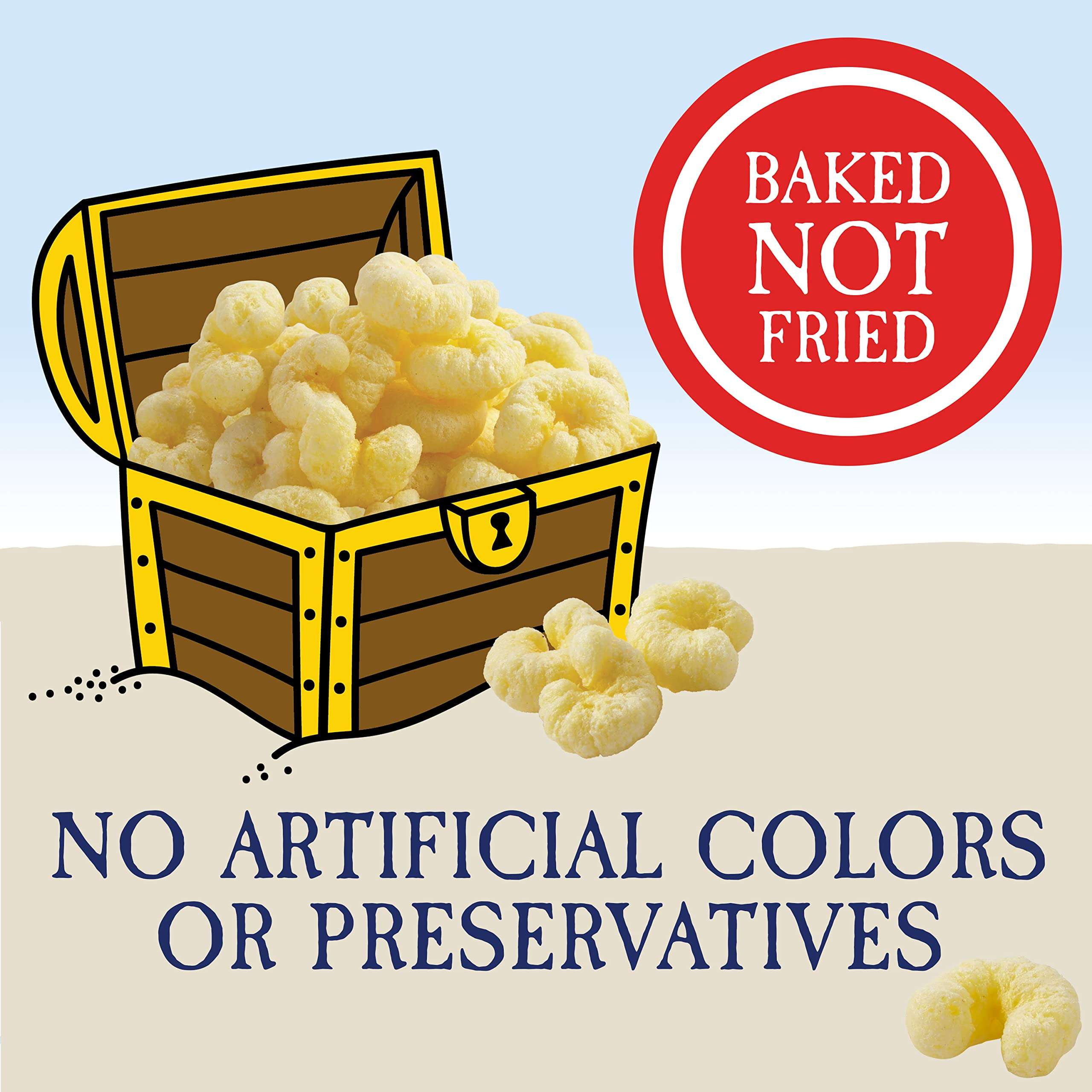 Pirate's Booty Aged White Cheddar Cheese Puffs, Gluten-Free, Kids Snacks, 0.5oz (24ct) - Image 5