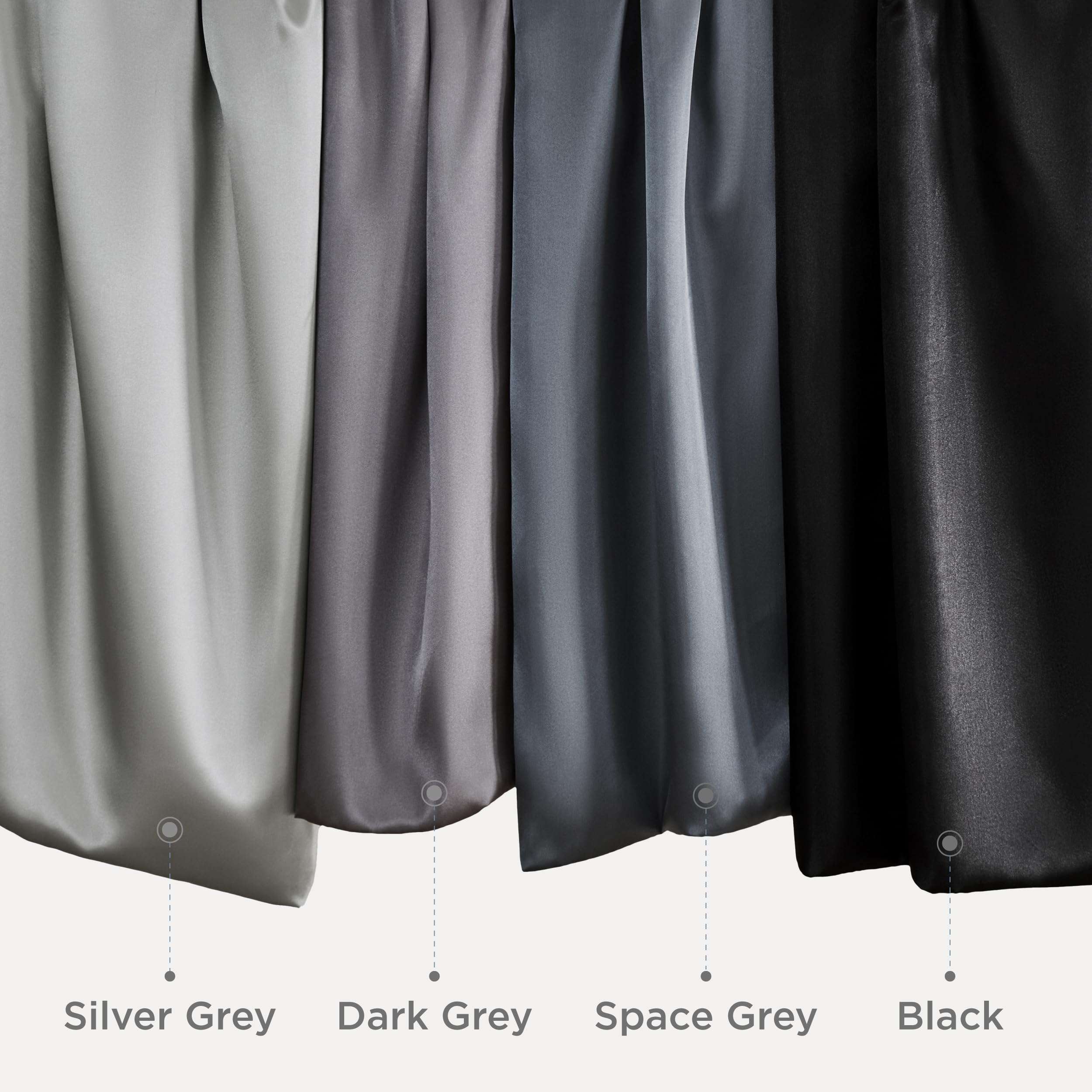 Bedsure Satin Pillowcase, Similar to Silk Pillow Cases Queen Size Set of 2, Cooling Pillow Case with Envelope Closure, Christmas Room Decor Gifts for Women Men, Silver Grey, 20x30 Inches, 2pcs - Image 9