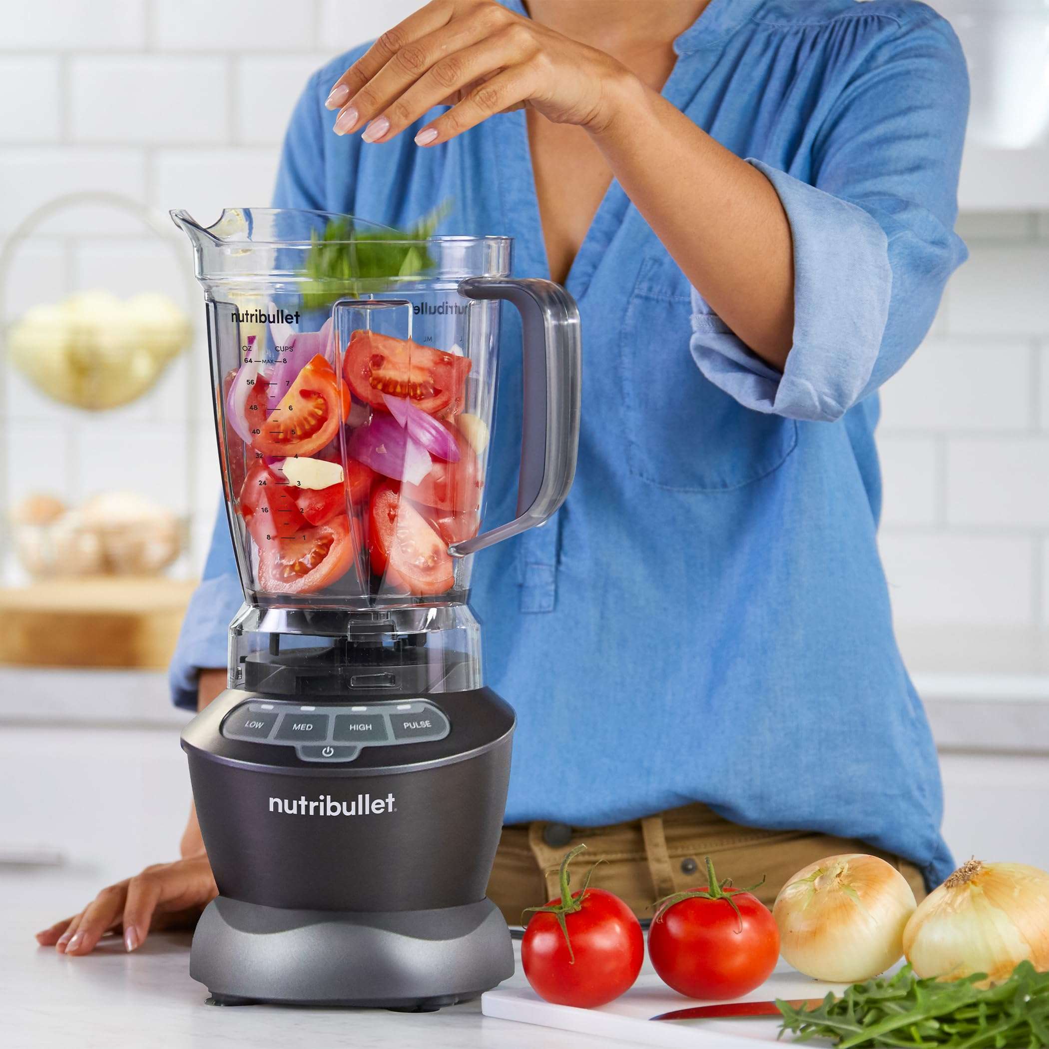 nutribullet Full-Size Blender Combo 1200W – NBF50500 - Dark Gray - Image 9