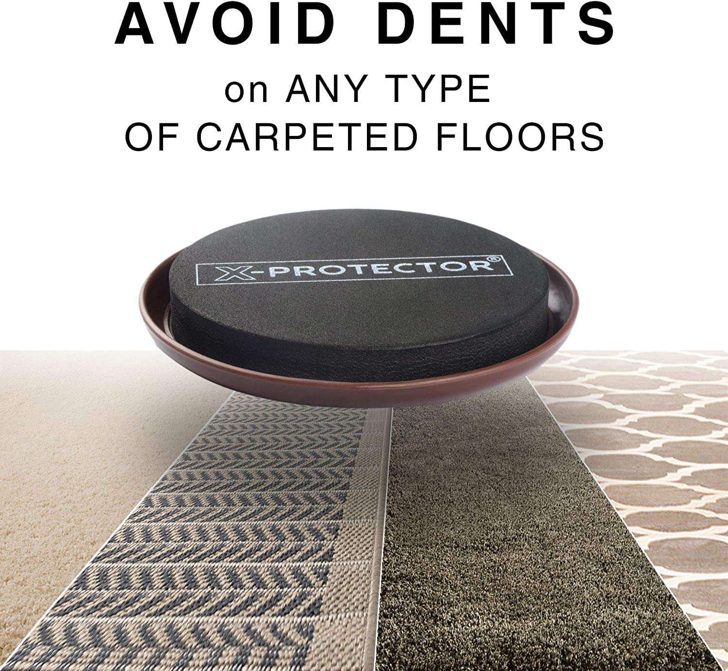 Furniture Sliders for Carpet X-PROTECTOR - 8 PCS Best Heavy Moving Pads 4 3/4" - Sliders for Furniture. Move Your Furniture Easy with Reusable Furniture Movers Sliders for Carpets! - Image 3
