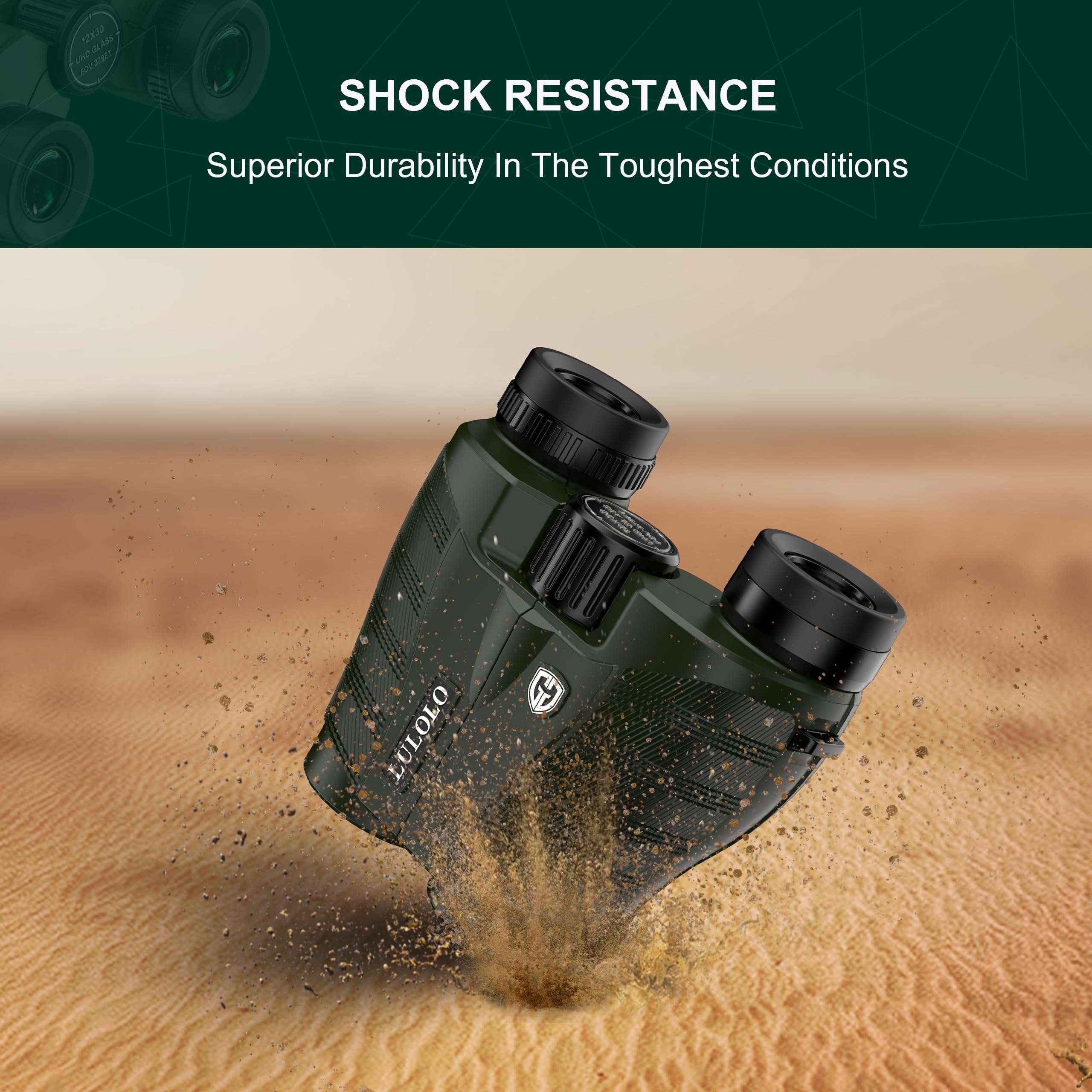 12x30 Compact HD Binoculars for Adults High Powered - Large View Binoculars with Clear Low Light Vision - Super Bright Lightweight & Waterproof Binocular for Bird Watching Travel Hunting - Image 5