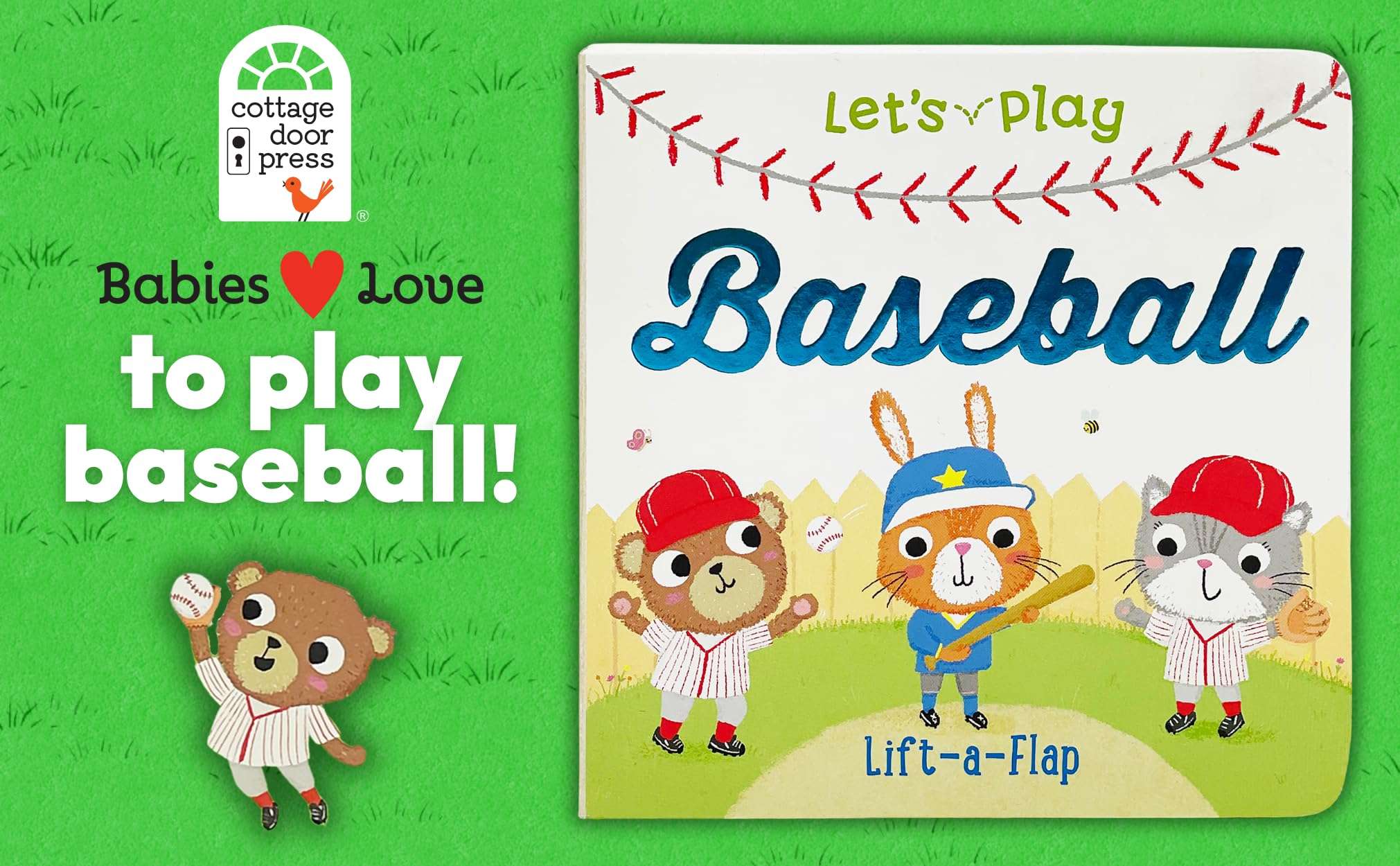 Let's Play Baseball! A Lift-a-Flap Board Book for Babies and Toddlers - Image 2