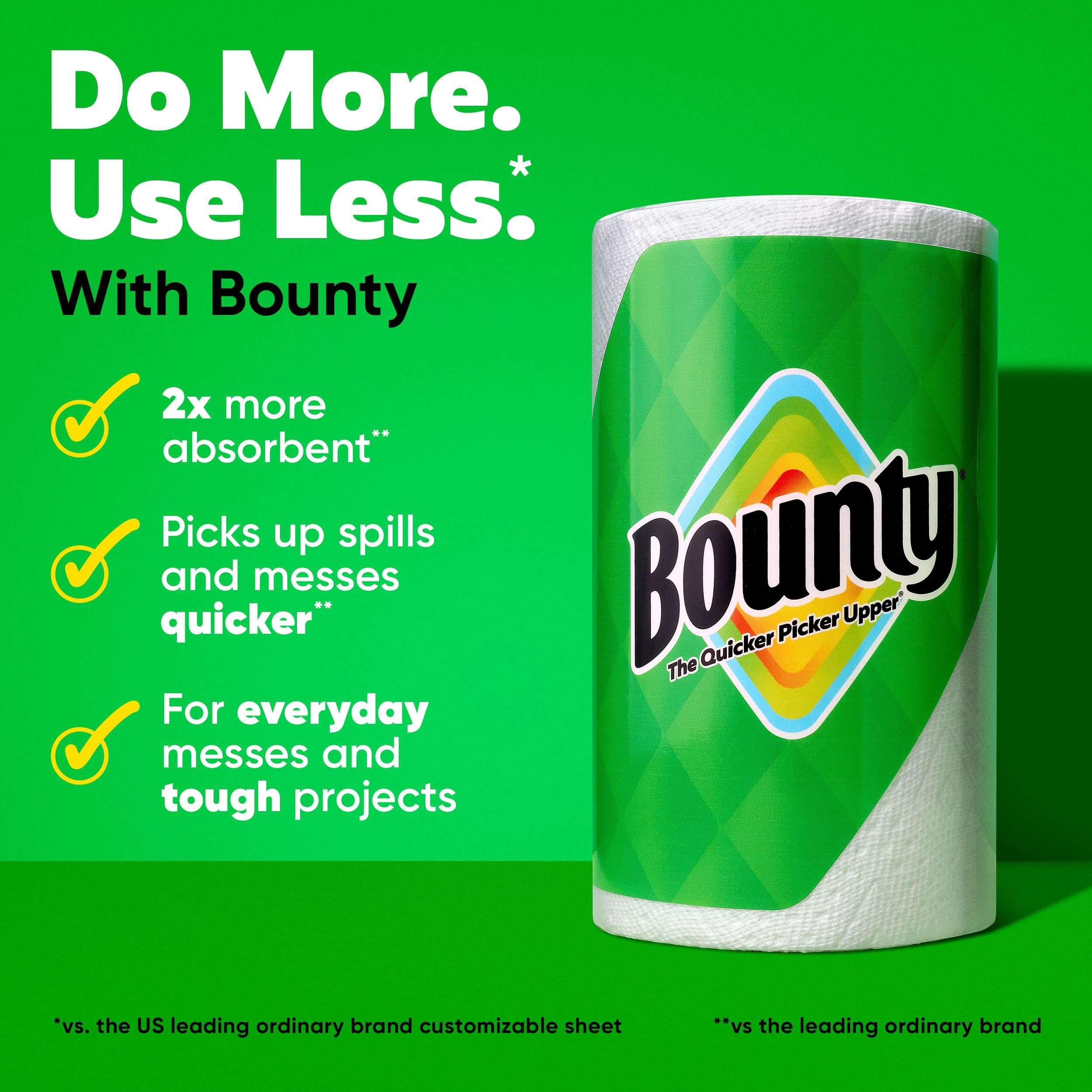 Bounty Select-A-Size Paper Towels, White, 2 Triple Rolls = 6 Regular Rolls - Image 2
