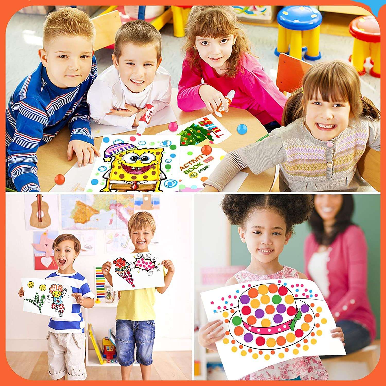 Dot Markers for Toddlers Kids Preschool, Bingo Daubers Washable Art Markers 8 Colors, Toddlers Arts and Crafts Supplies, Kids Painting Drawing Coloring Supplies, Dot Paint Craft Kit Preschool Learning - Image 5