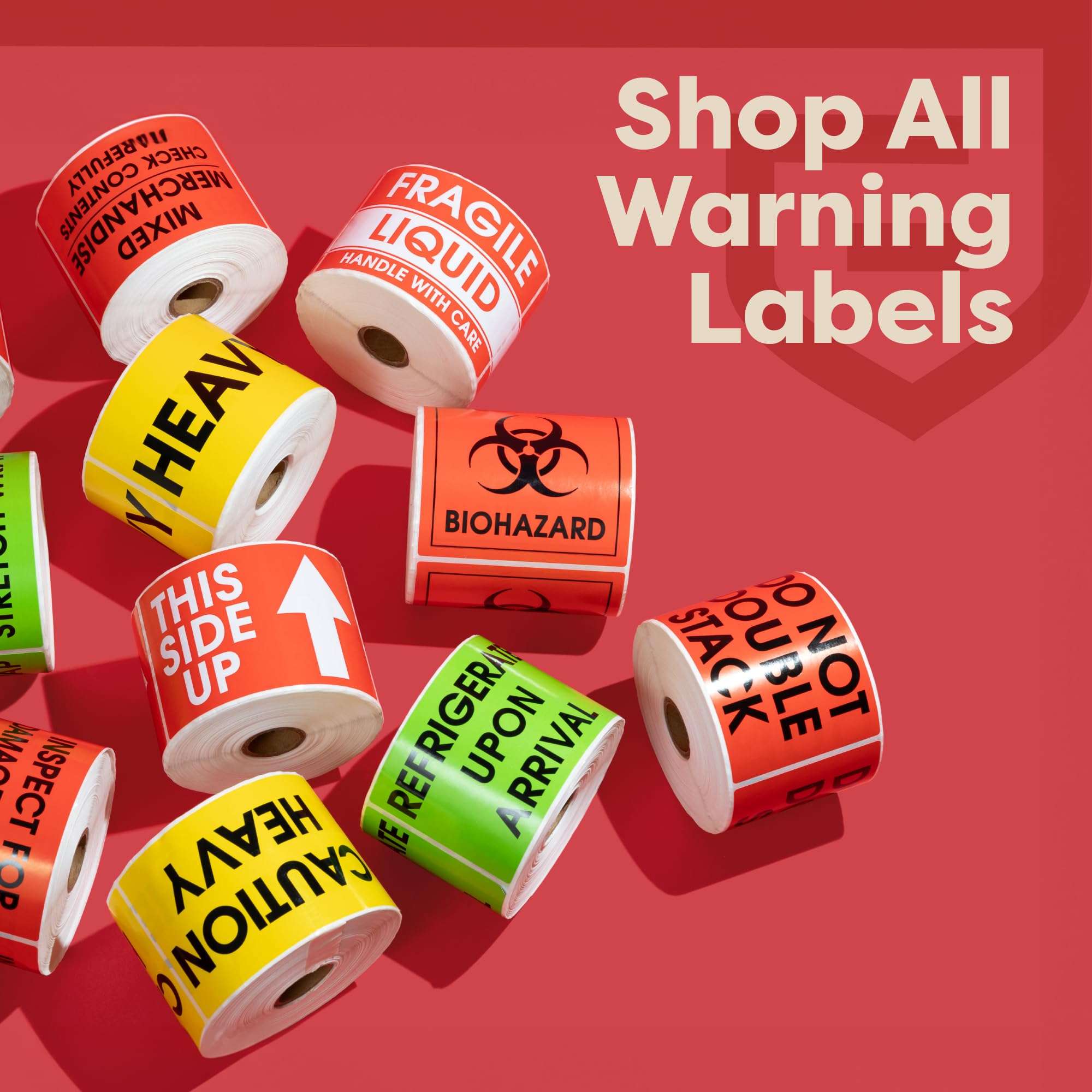 Aegis Adhesives - 3" X 5" Red Do Not Stack Stickers for Shipping and Moving Boxes - Warning Labels with Permanent Adhesive (1 Roll, 500/Roll) - Image 7
