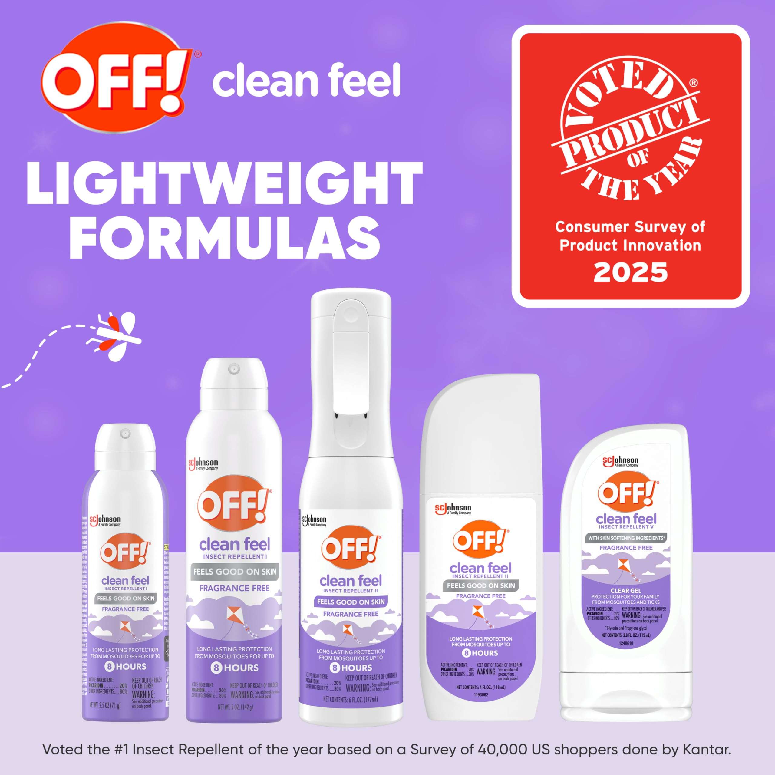 OFF! Clean Feel Insect Repellent Aerosol with 20% Picaridin, Bug Spray with Long Lasting Protection from Mosquitoes and Ticks, Feels Good on Skin, 5 oz - Image 10