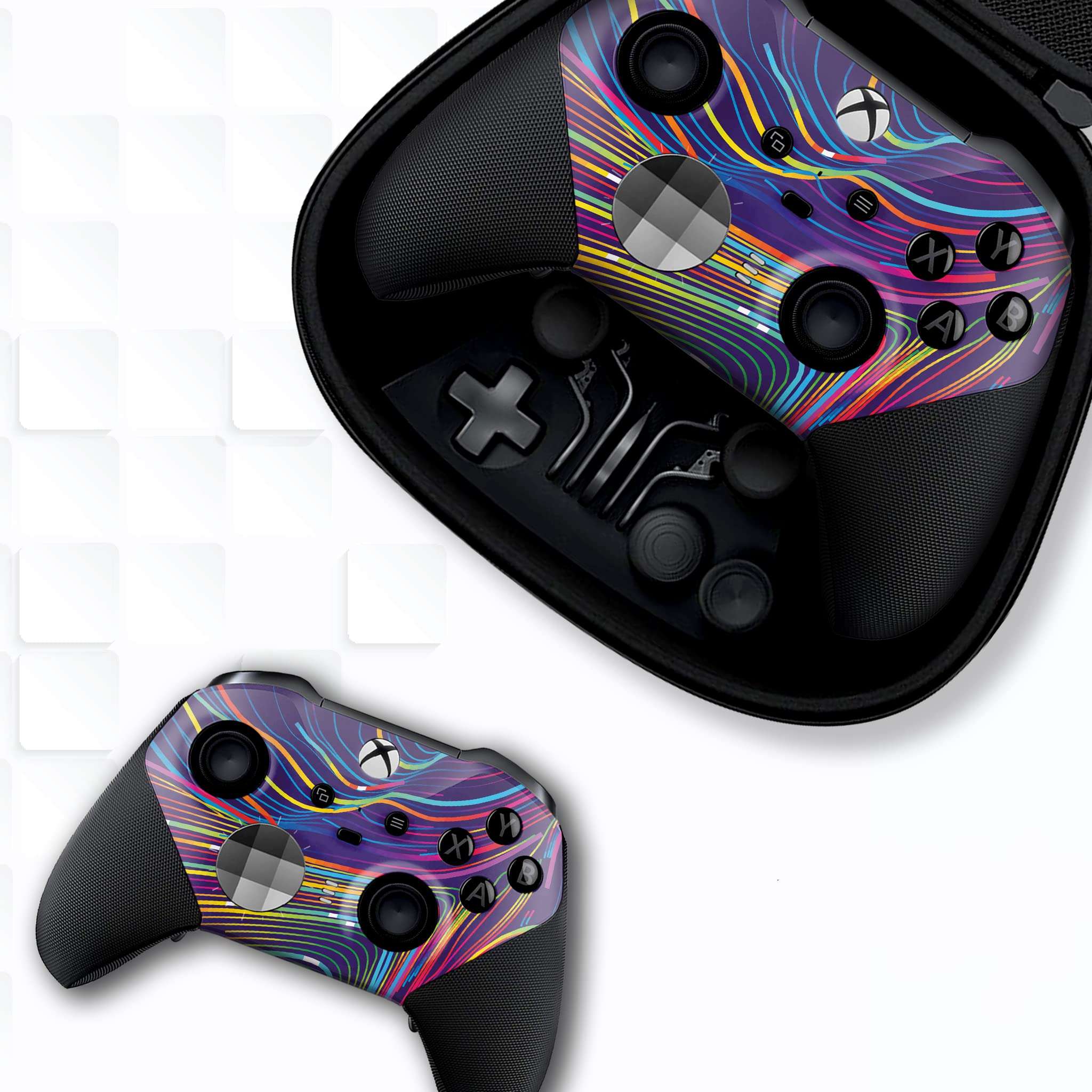 Moving Abstract Customised Wireless Controller for Elite by BCB. Original Elite Series 2 Controller Compatible with X-box One/Series X & S. Customized with Water Transfer Printing (Not a Skin) - Image 2