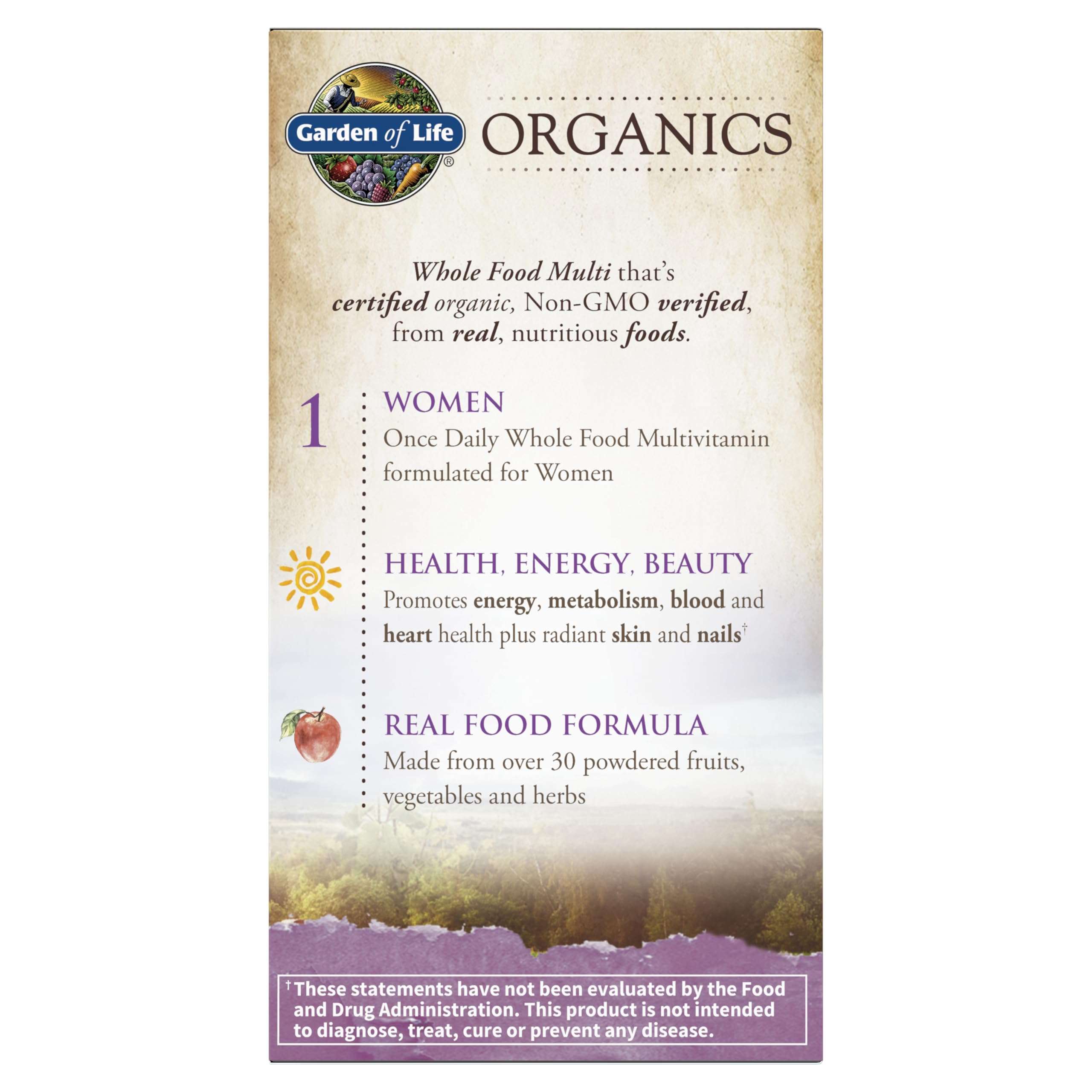 Garden of Life Organics Multivitamin for Women - Women's Once Daily Multi - Whole Food Multi with Iron, Biotin, Vegan Organic Womens Multivitamin for Health, Energy Hair Skin and Nails, 30 Tablets - Image 8