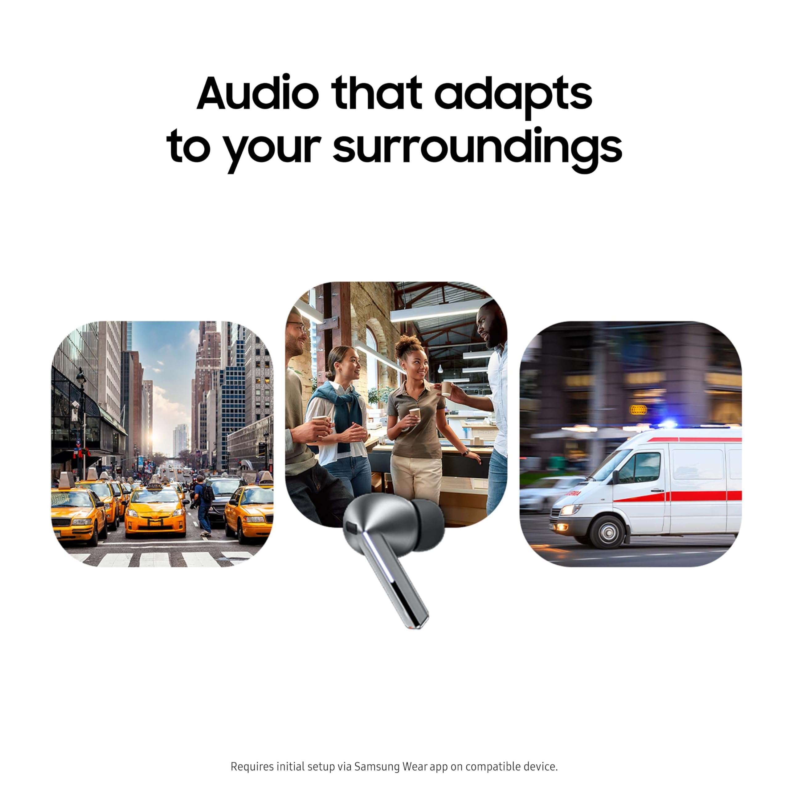 Samsung Galaxy Buds 3 Pro AI True Wireless Bluetooth Earbuds, Noise Cancelling, Sound Optimization, Redesigned Comfort Fit, Silver [US Version, Amazon Exclusive, 2Yr Warranty] - Image 3
