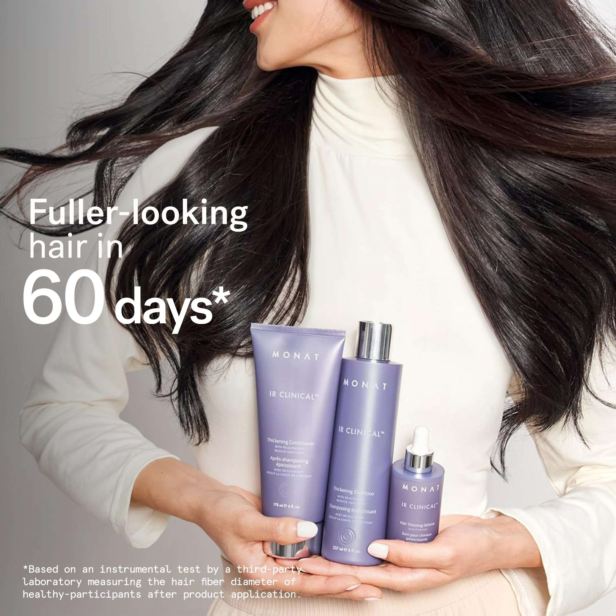 MONAT IR Clinical System – Complete Hair Care Restoration Kit with Thickening Shampoo, Conditioner & Thinning Defense Serum – Strengthens, Protects, & Revives Hair for Thicker, Fuller-Looking Results - Image 6