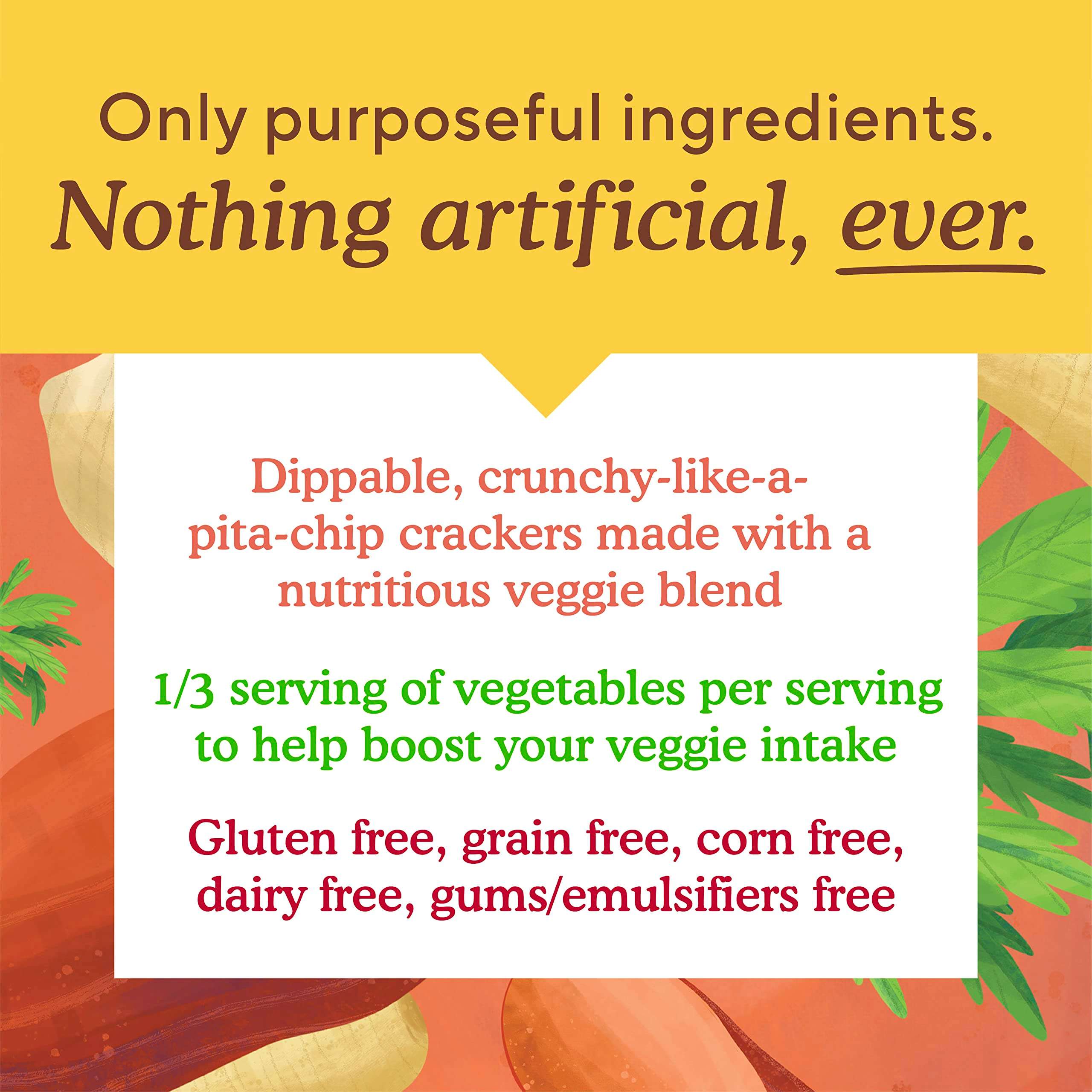 Simple Mills Veggie Pita Crackers, Himalayan Salt - Gluten Free, Vegan, Healthy Snacks, Paleo Friendly, 4.25 Ounce (Pack of 1) - Image 6