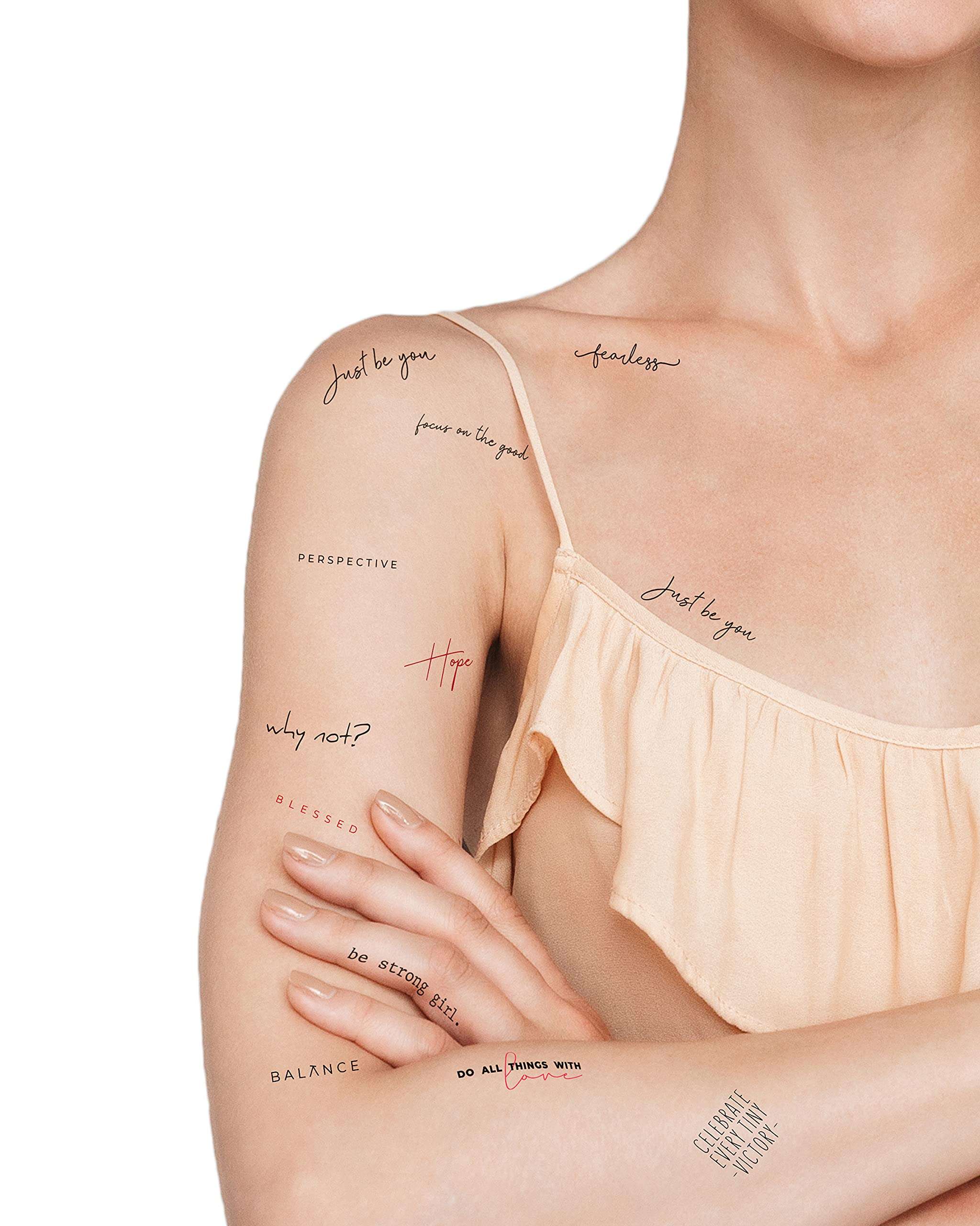 tatton.me Temporary Tattoo Set - 12 Different Designs, 4.1 x 5.8 Inch, Multi-Colored, Non-Toxic, Waterproof, Easy to Apply - Image 2