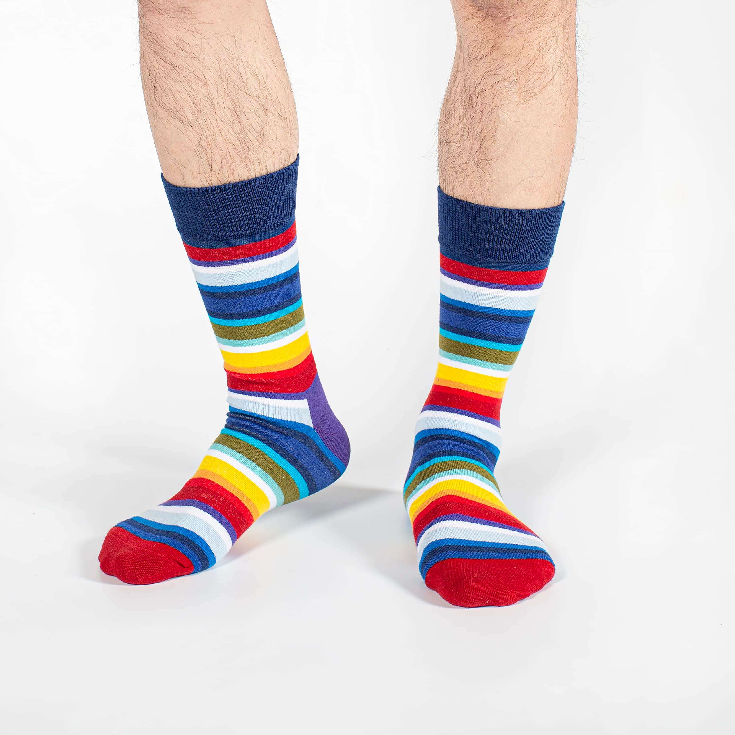BONANGEL Mens Dress Socks Fun Funny Colorful Crazy Crew Dress Socks For Men 8-12 - Image 3