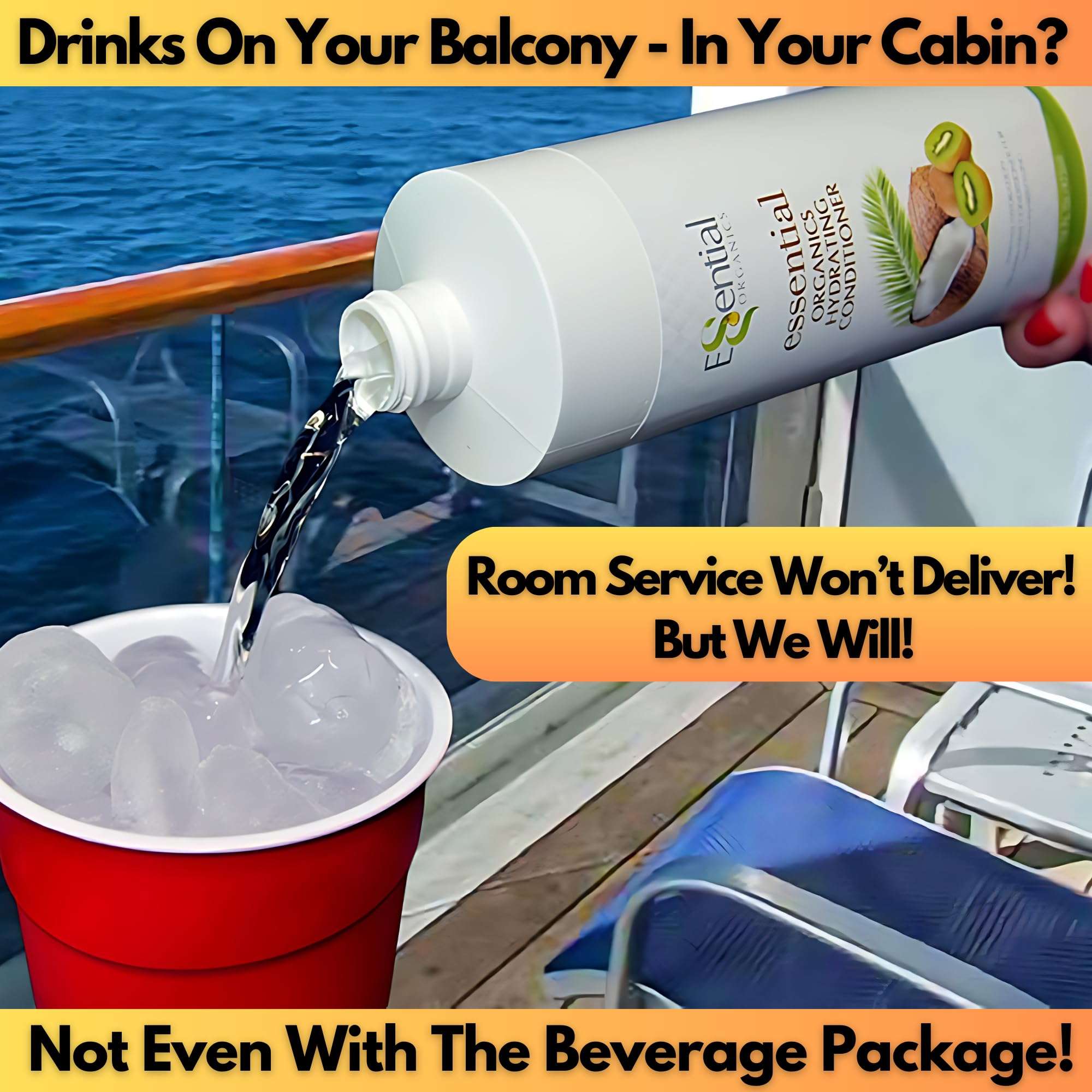 Fake Shampoo & Conditioner By CRUISE RUNNERS Hidden Liquor Alcohol Flasks For Booze Cruise Enjoy Rum Runners 4 Bottles - Image 3