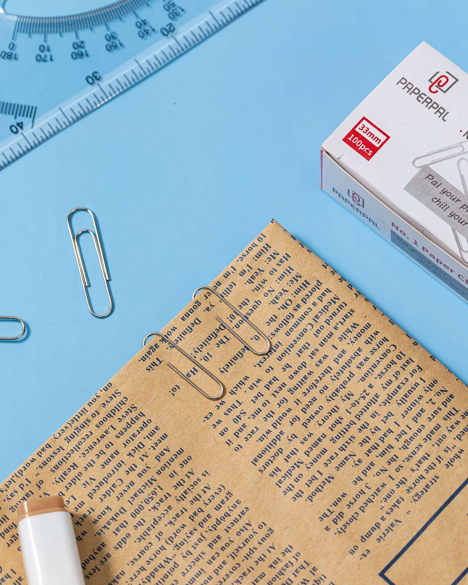 PAPERPAL Paperclips for Office School & Personal Use, #1 Smooth Paper Clip (1-2/7"), 2000 Medium Paper Clips (20 Boxes of 100 Each), Silver - Image 2