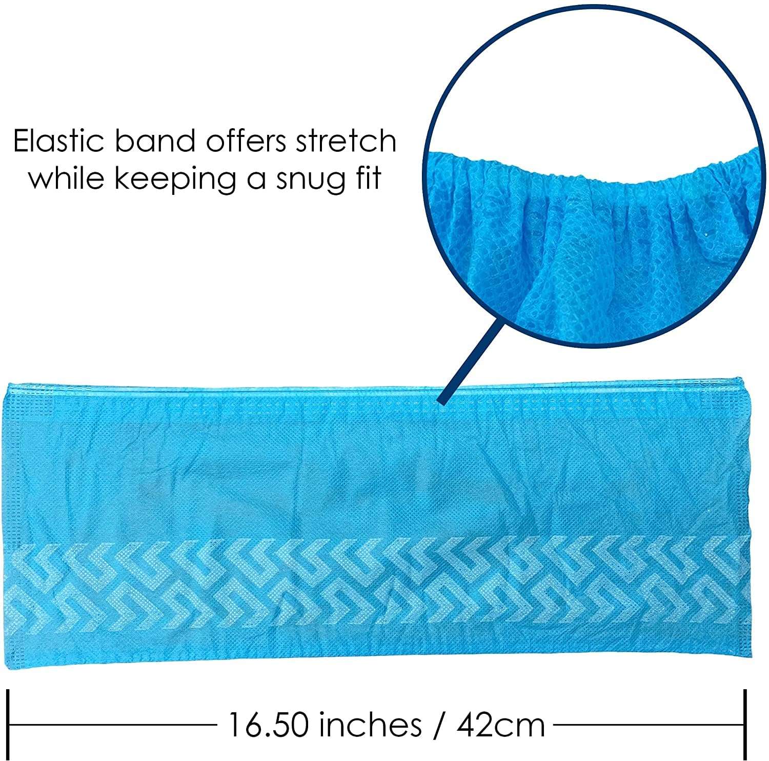 FancyStyle Shoe Covers 200 Pack Disposable Blue Boot & Shoe Covers. Reusable Premium Durable Booties with Non Slip Treads - Image 6