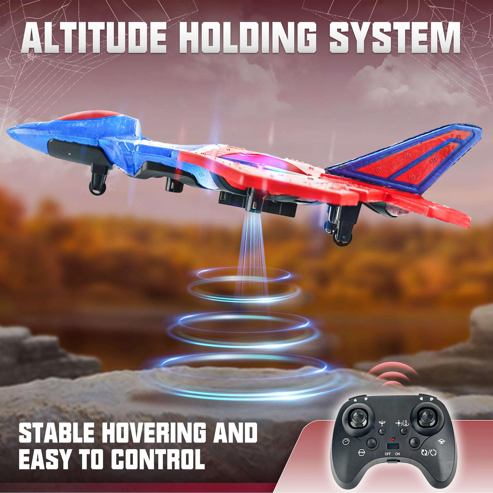 BEZGAR Drones for Kids | 2.4GHZ RC Plane, Spider Toys for Boys, Remote Control Spider, Remote Control Airplane, RC Helicopter, 360° Flip Fighter Jet Toy, Toys for ages 8-13 - Image 5