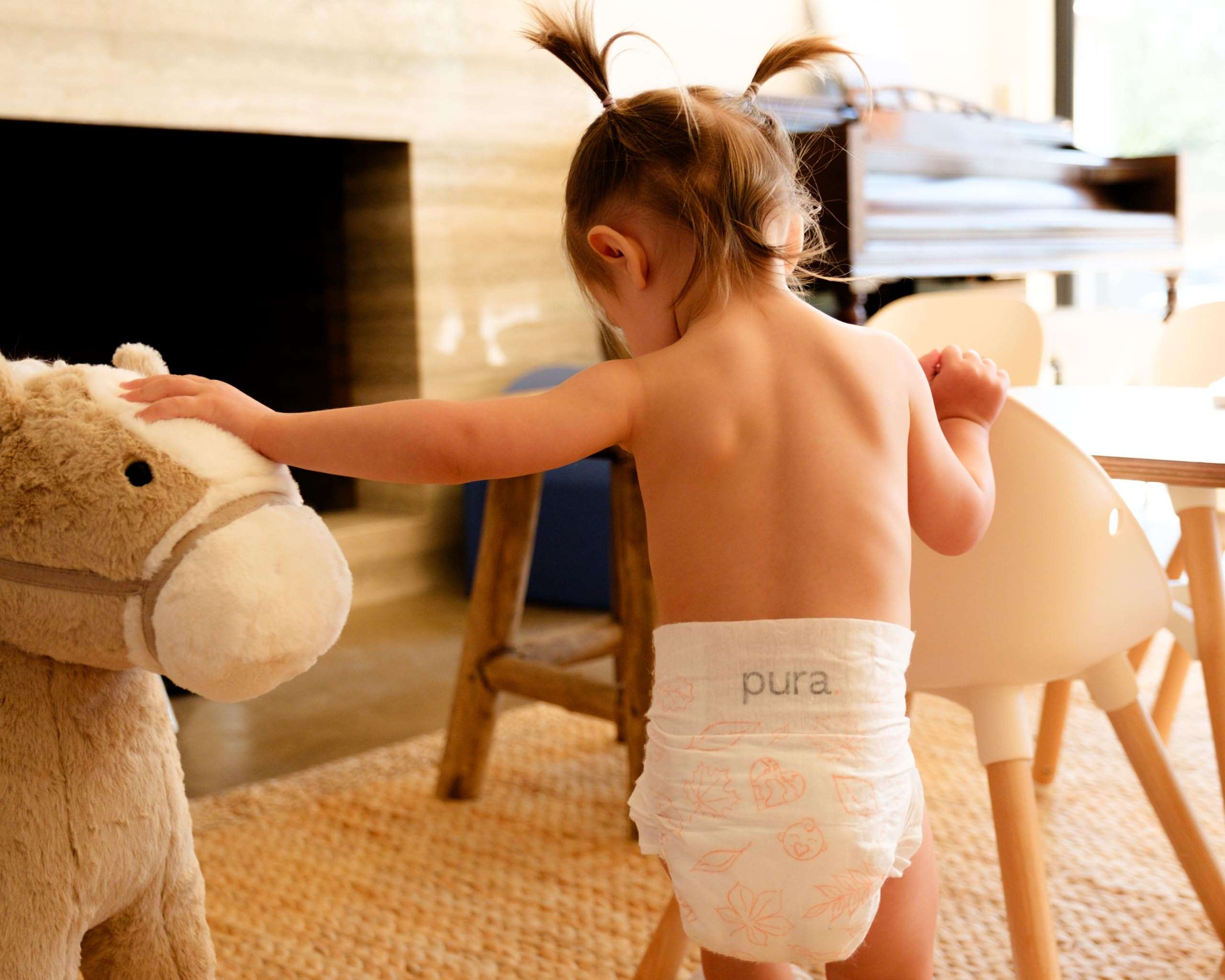 Pura Size 7 Eco-Friendly Diapers (33+lbs) Hypoallergenic, TCF, Soft Organic Cotton, Sustainable, up to 12 Hours Leak Protection, Allergy UK, Recyclable Paper Packaging, 6 Packs of 17 (102 Diapers) - Image 2