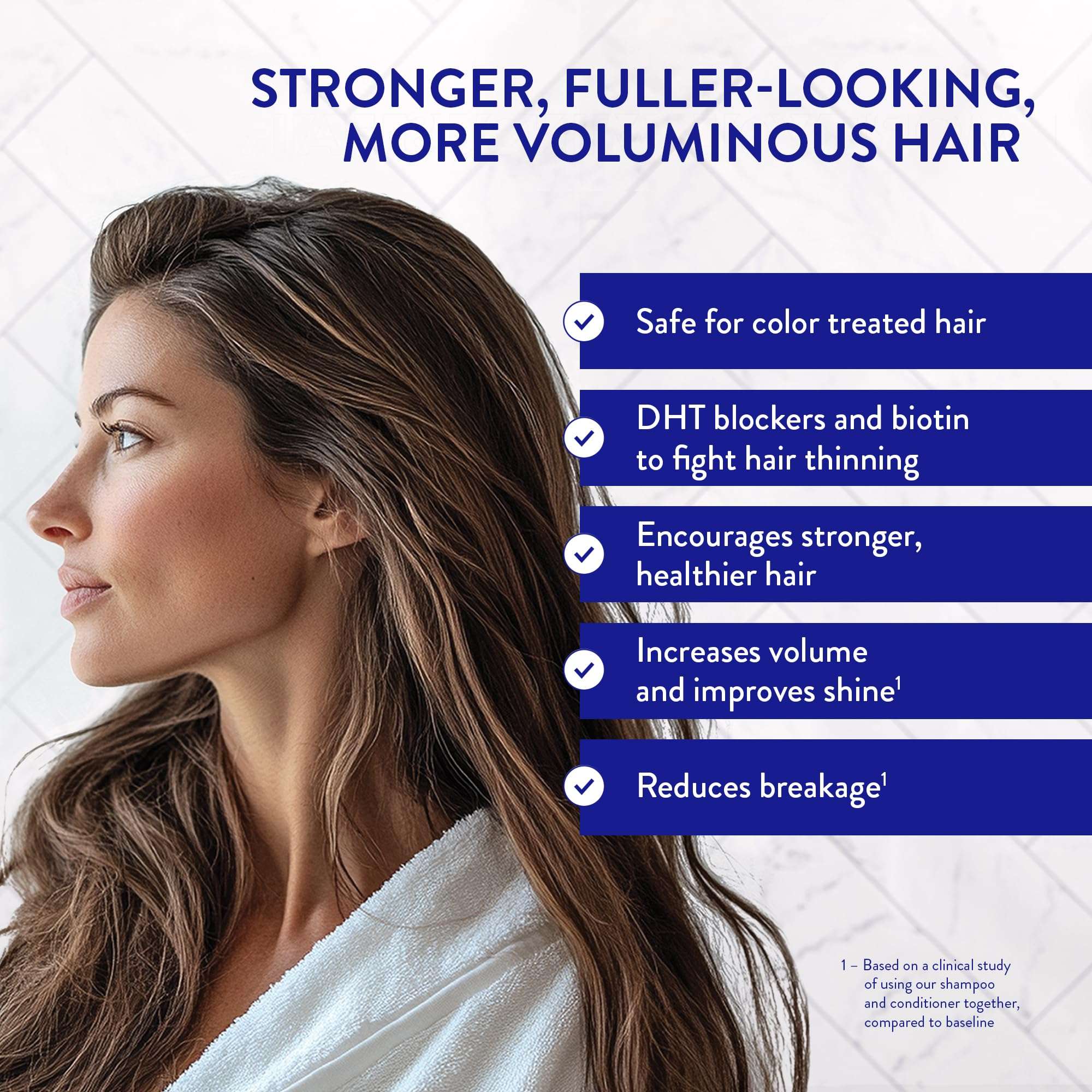 Routine Wellness Anti-Thinning Shampoo and Conditioner Set for Thinning Hair - Biotin DHT Blocker Women & Men - Color Safe Shampoo for Hair Loss & Healthier Hair - Coconut & Vanilla (Pack of 2) - Image 3