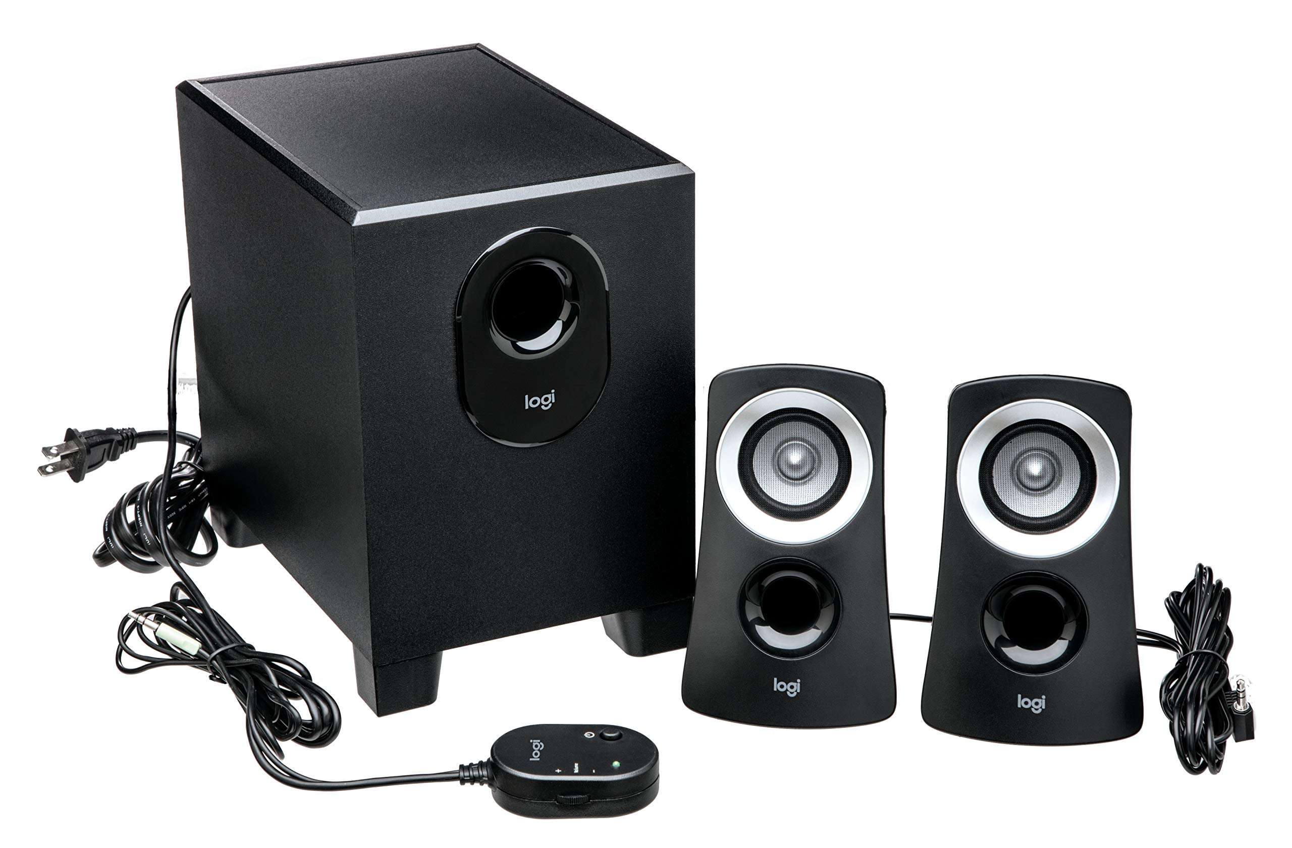 Logitech Z313 2.1 Multimedia Speaker System with Subwoofer, Full Range Audio, 50 Watts Peak Power, Strong Bass, 3.5mm Inputs, PC/PS4/Xbox/TV/Smartphone/Tablet/Music Player - Black - Image 7